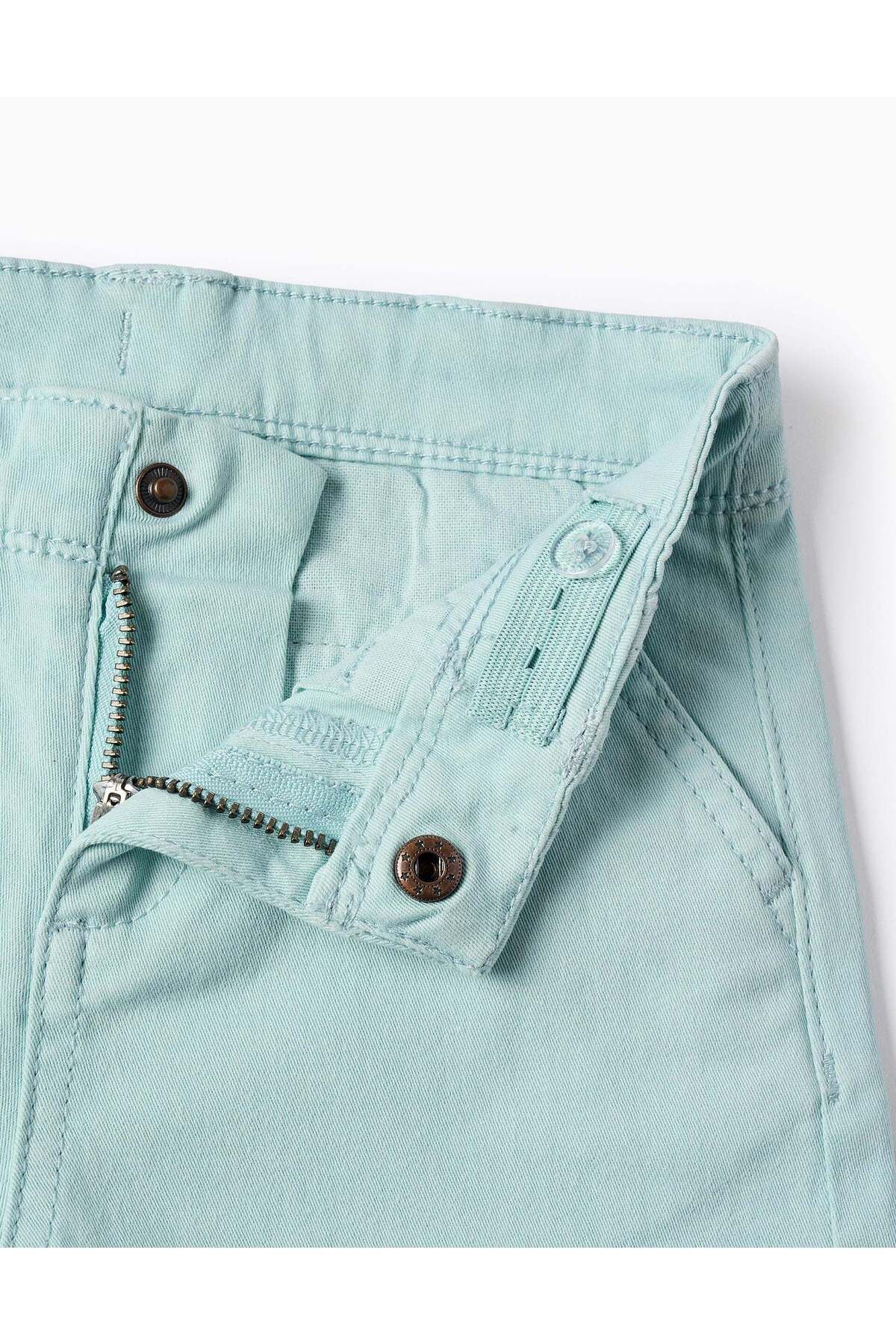 Ziddy-Chino Twill Shorts for Baby Boys, Light Blue 3