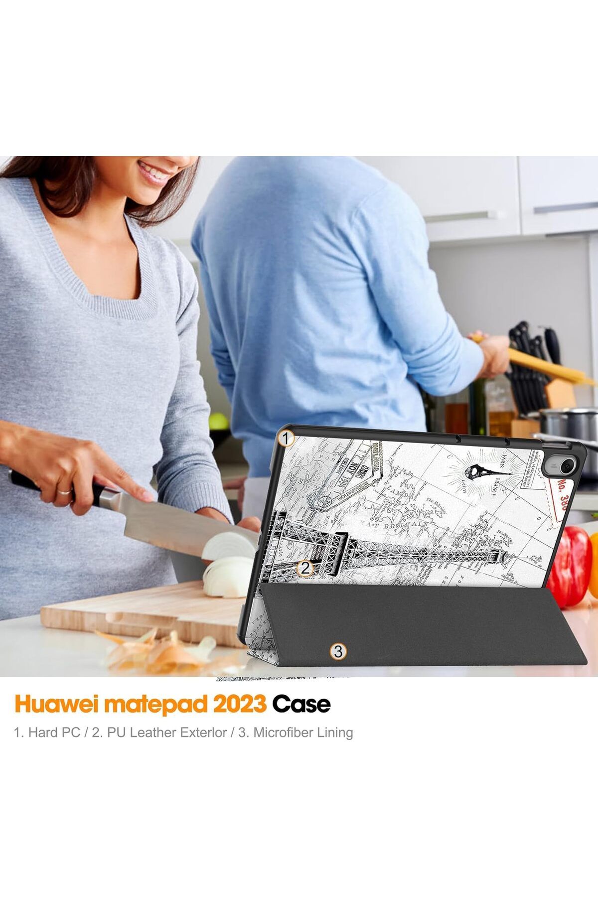 erorex-حافظة eWINNER متوافقة مع جهاز Huawei Pad Slim Tri-Fold Stand الذكي اللوحي/زوايا مشاهدة متعددة 7