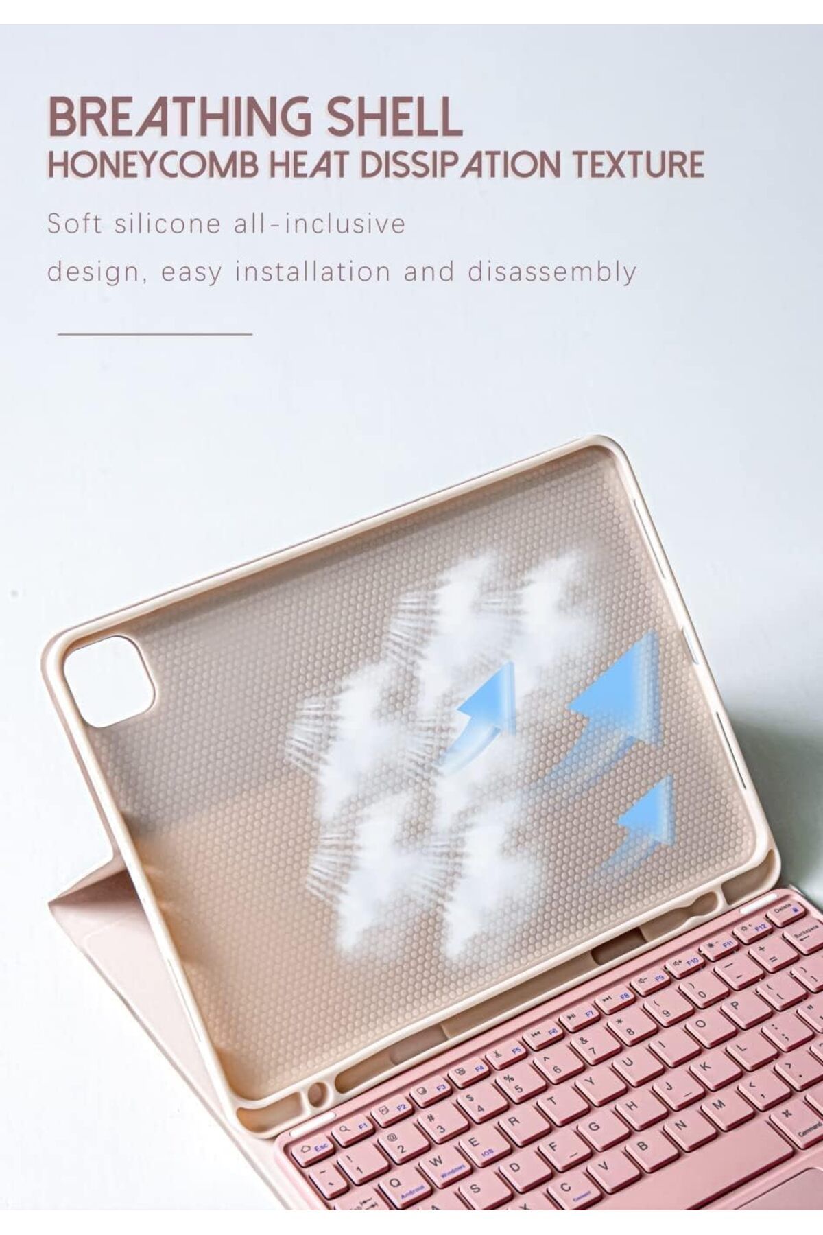 erorex-Fegishilly Arabic and English Keyboard Case with Mouse, Compatible with Galaxy Tab S7+/ Tab S7 Plus 5