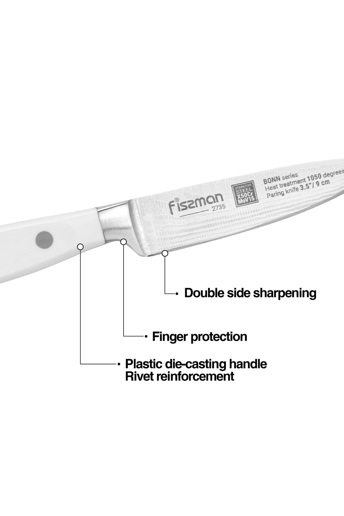 Fissman-3.5'' Paring Knife Bonn Series, with Sharp Blade and Sturdy Non Slip Handle 3