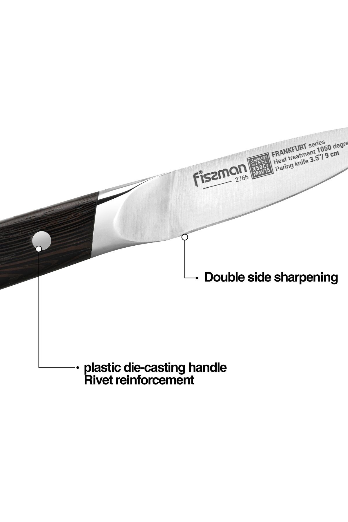 Fissman-3.5" Paring Knife Frankfruit Sturdy And Elegant Handle, Minimalist Design with Sharp Blade 2