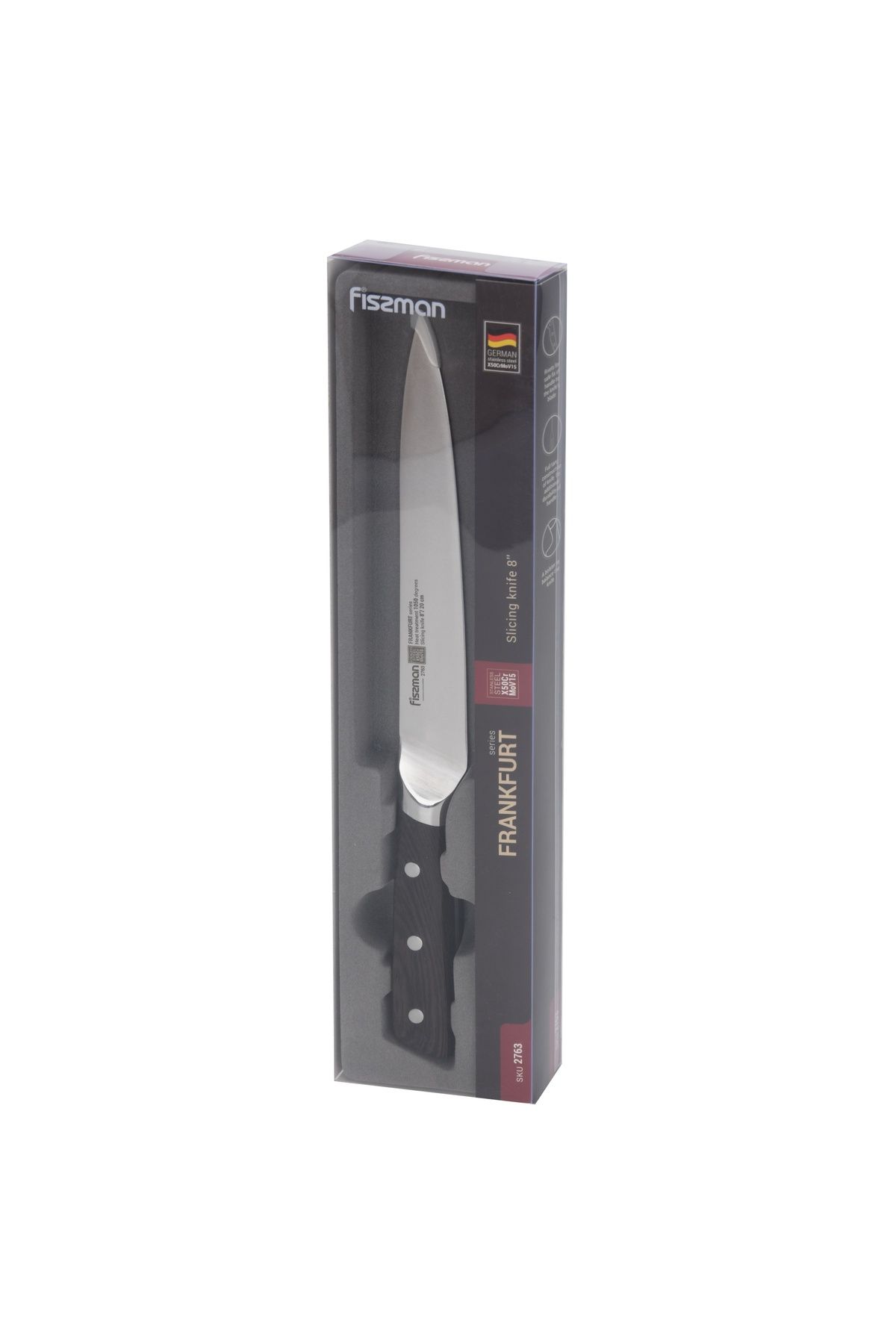 Fissman-8'' Slicing Knife FrankFruit Series w/  Sturdy And Elegant Handle for Meat, Vegetable, Fruit 5