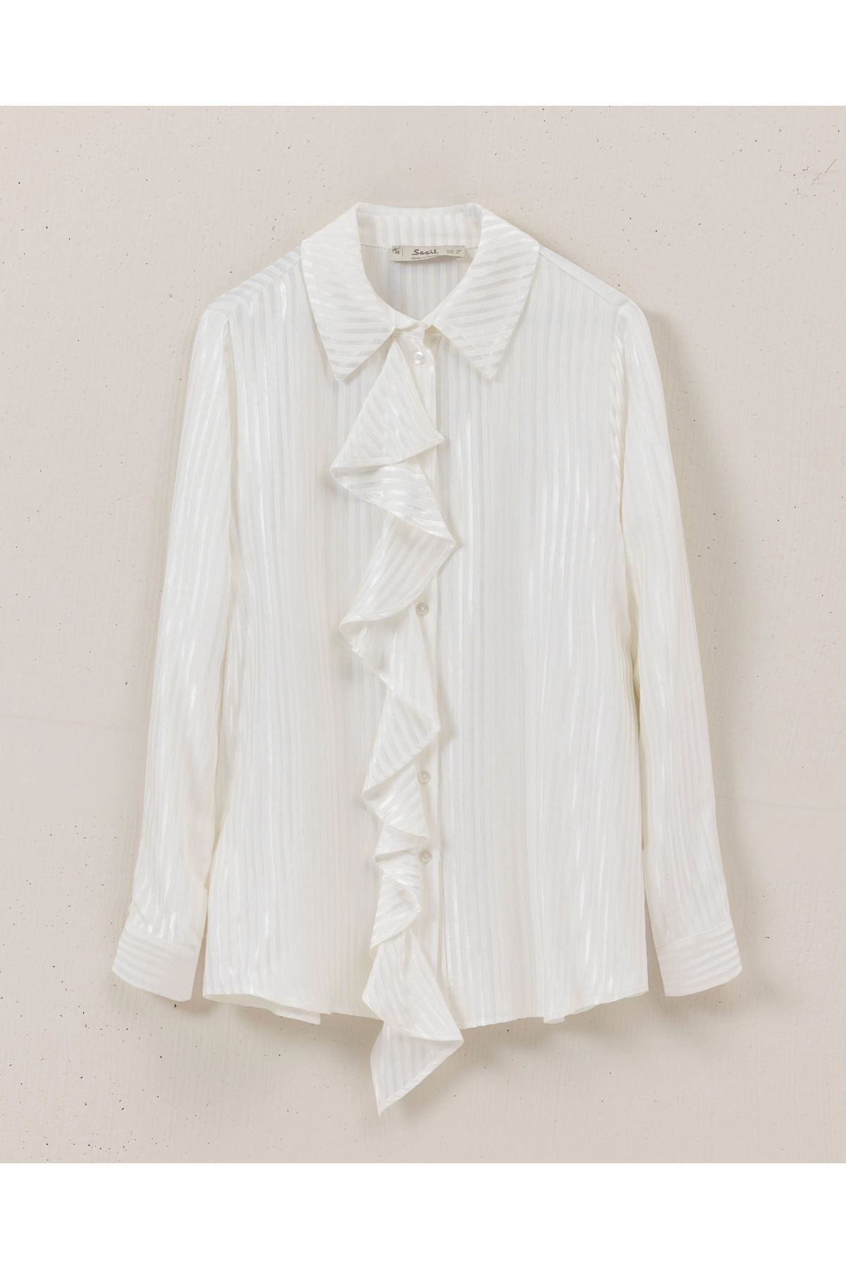 SEÇİL-Buttoned Stylish Shirt with Friff Front 5