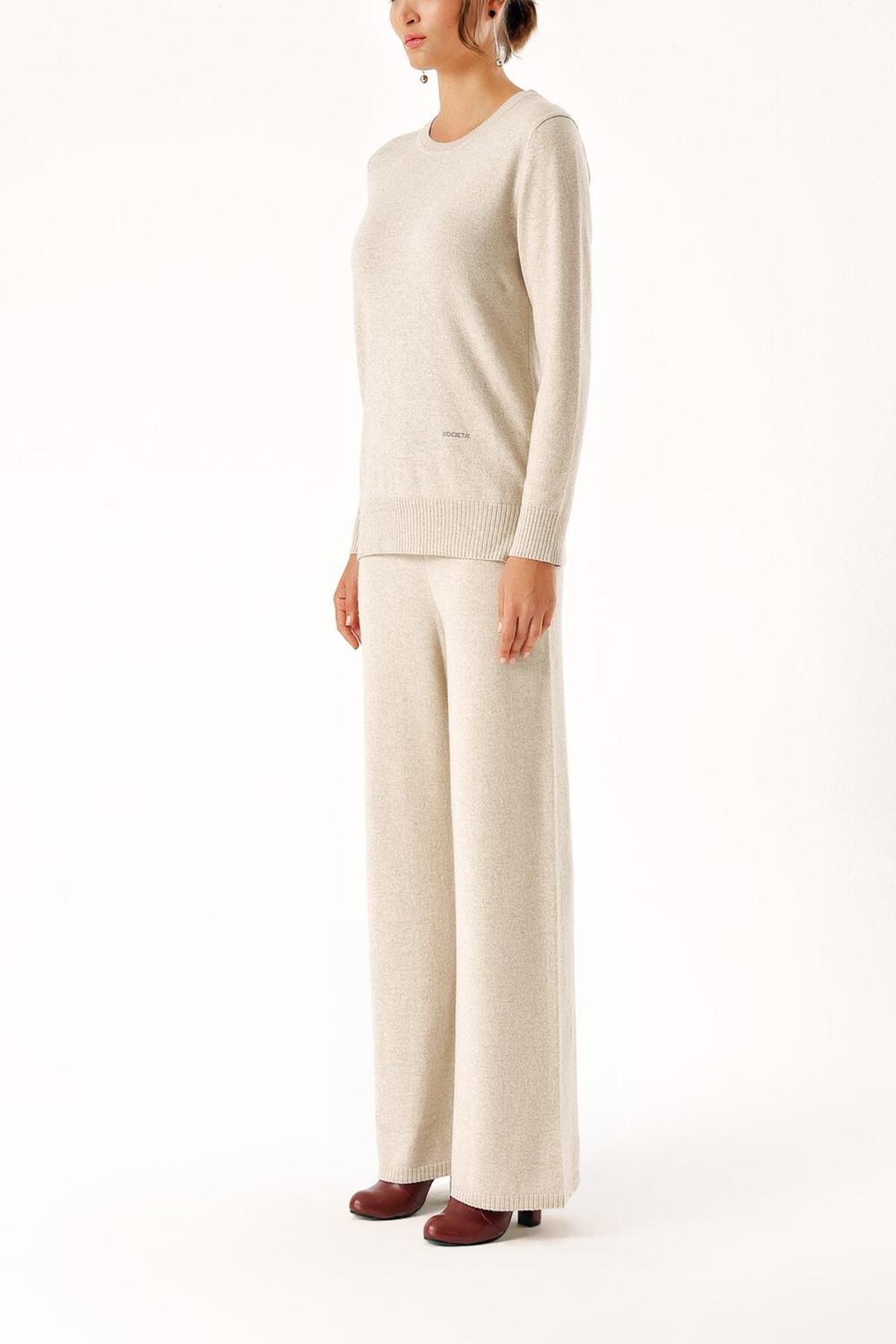 SOCIETA-Stone Knitwear Pants and Sweater Suit 28859 3