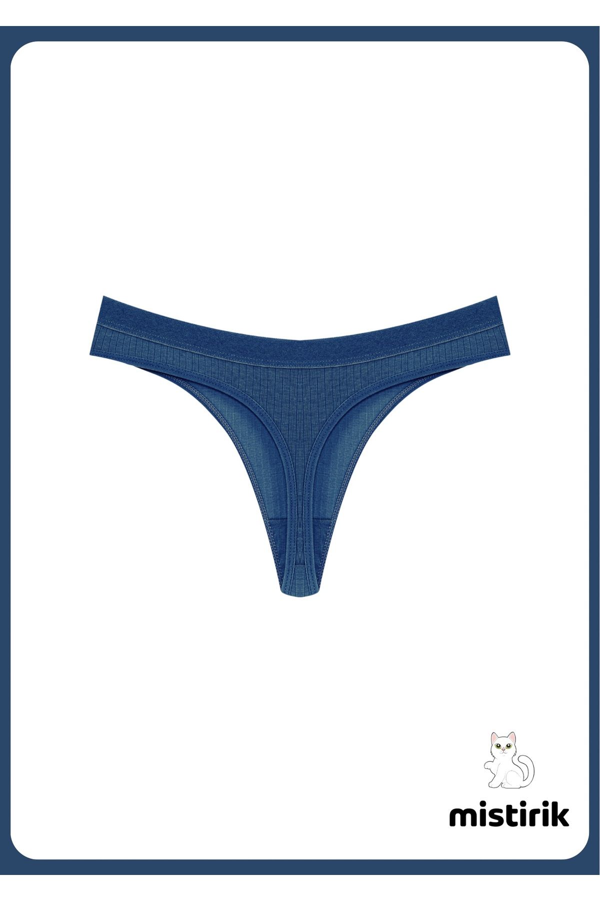 MİSTİRİK-Paulo Model Flexible and Soft Corded String Model Αθλητικό εσώρουχο Μπλε χρώμα 2