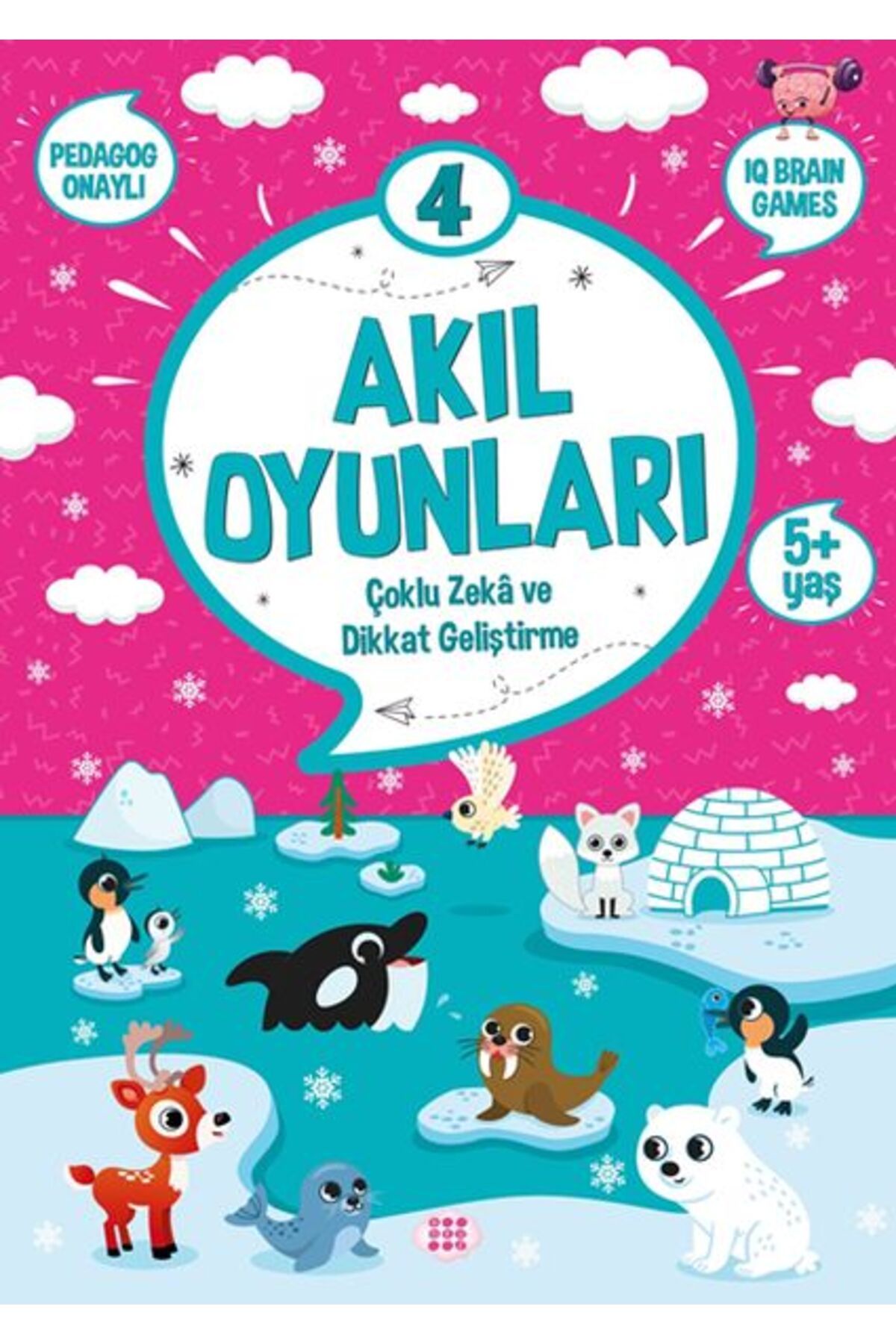Dokuz Çoçuk Akıl Oyunları 4 (5+ Yaş) - Çoklu Zeka ve Dikkat Geliştirme