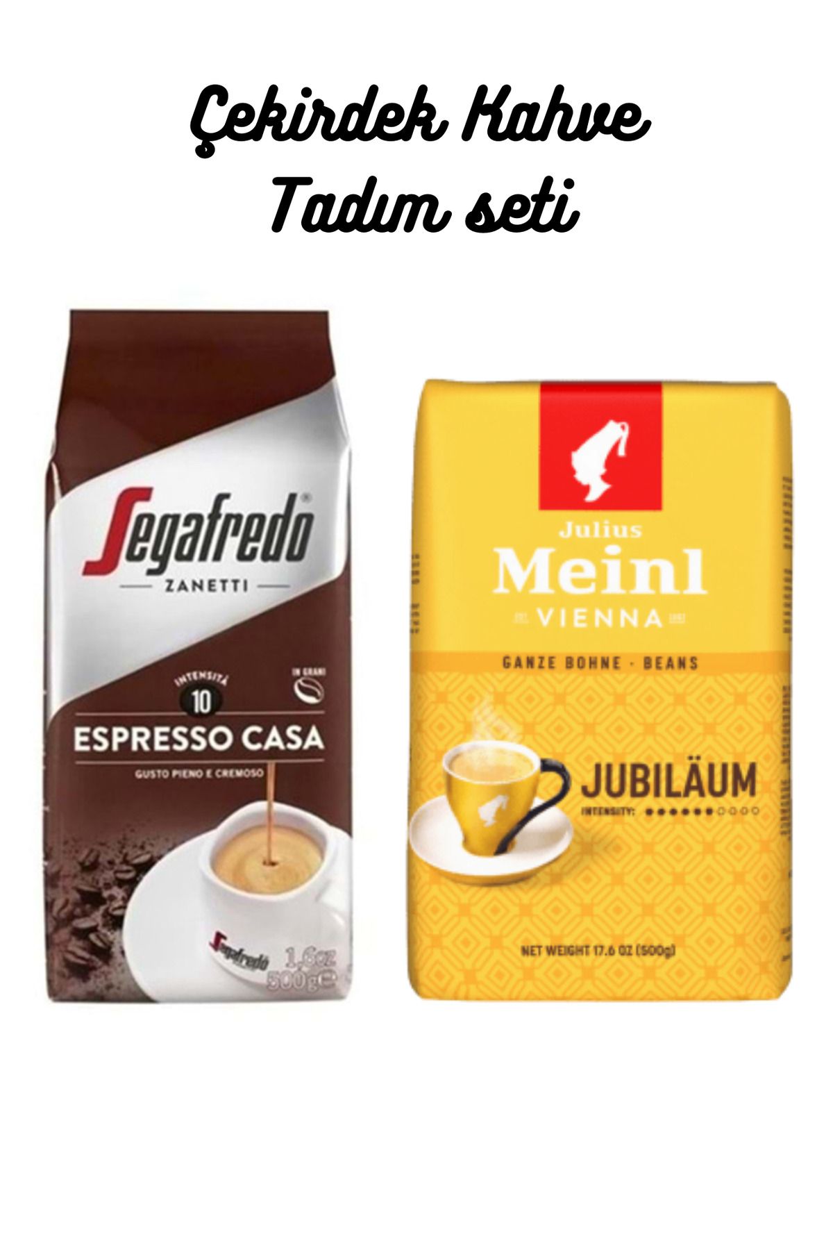 Julius Meinl & Segafredo Çekirdek Tadım Paketi 1000 gr Jubilaum & Zanetti Espresso Casa