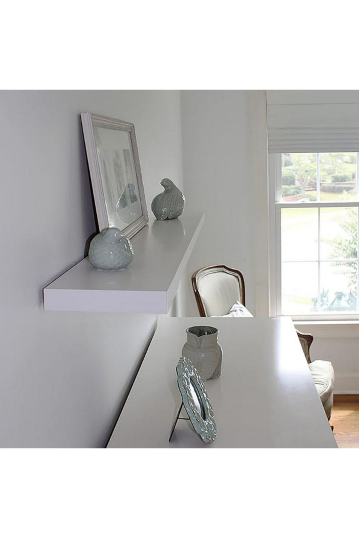 ACE-Rectangular Wall Mounted Floating Shelf 60.96 x 25.4cm 1
