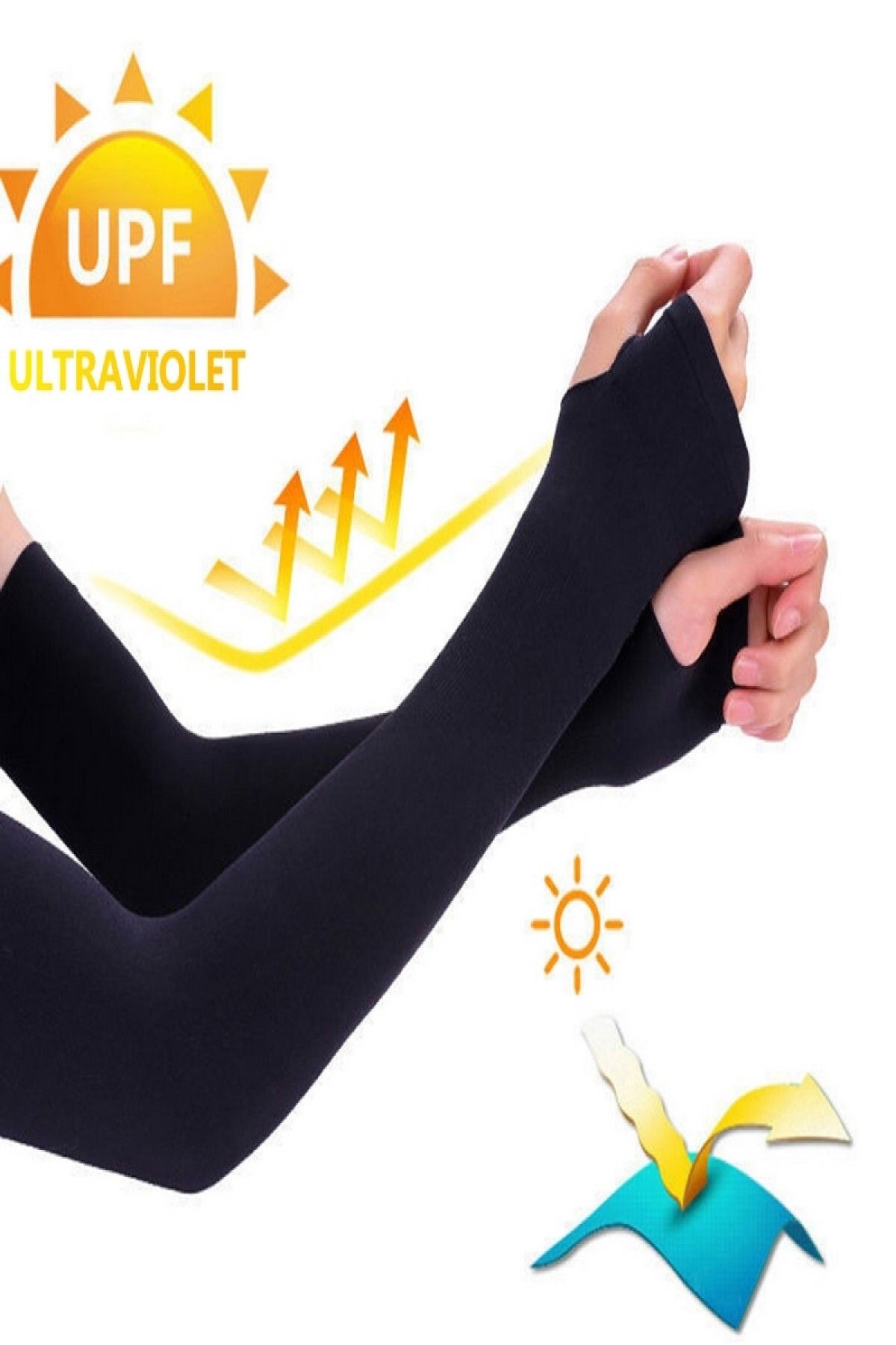 hayret sepeti Bisiklet, Koşu ve Açık Hava Sporları İçin UV Koruyucu Kol Kılıfı