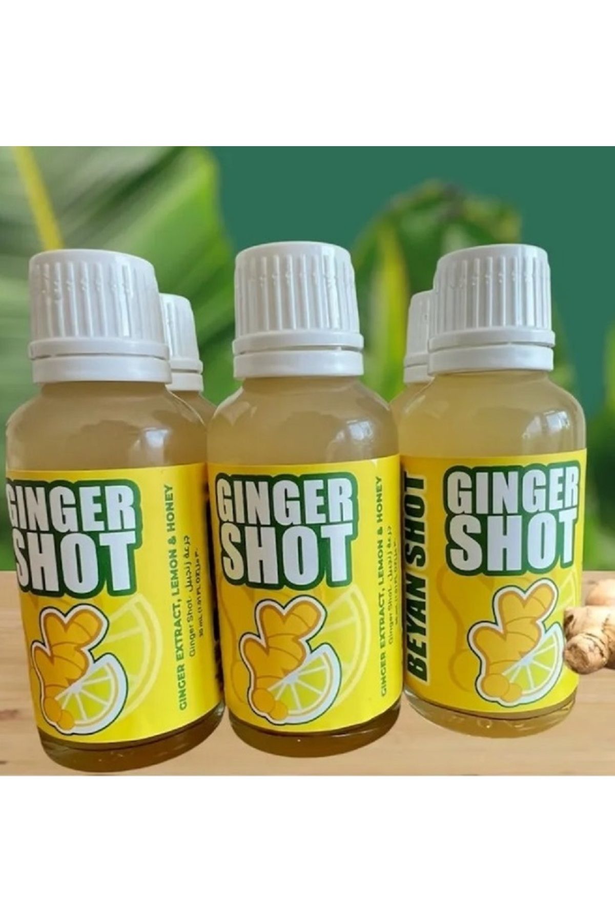 beyan herbs Ginger Shot Enerji Arttırıcı Bağışıklık Desteği (CAM ŞİŞELİ) 20 ADET X 2 KUTU