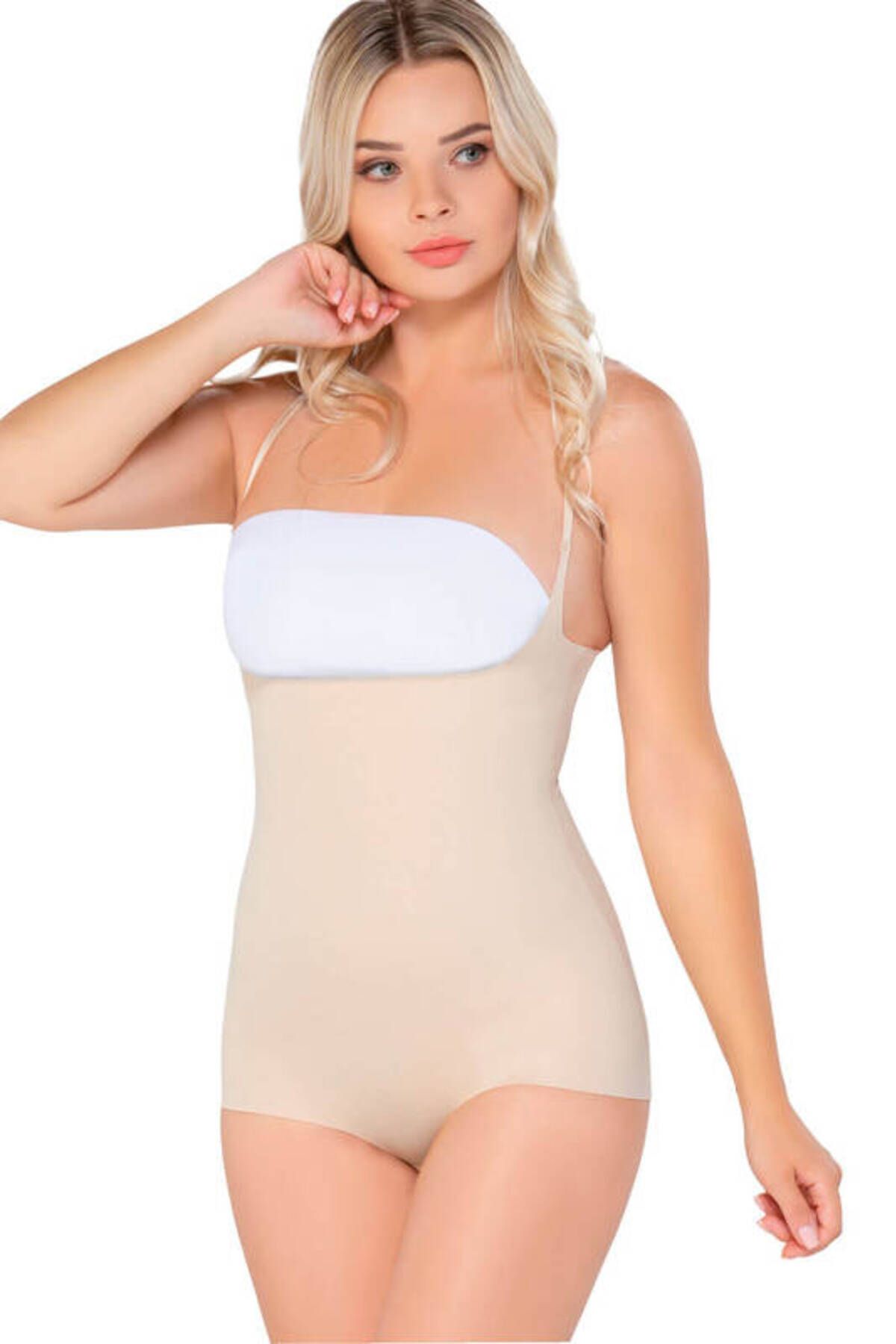 SheyMa Giyim SheyMa stl Lazer Kesim Göğsü Açık Body Korse 2723