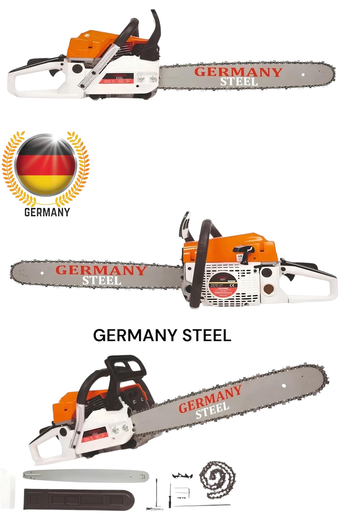 Germany Steel Germany Benzinli Testere 12 Hp Ağaç Odun Dal Kesme