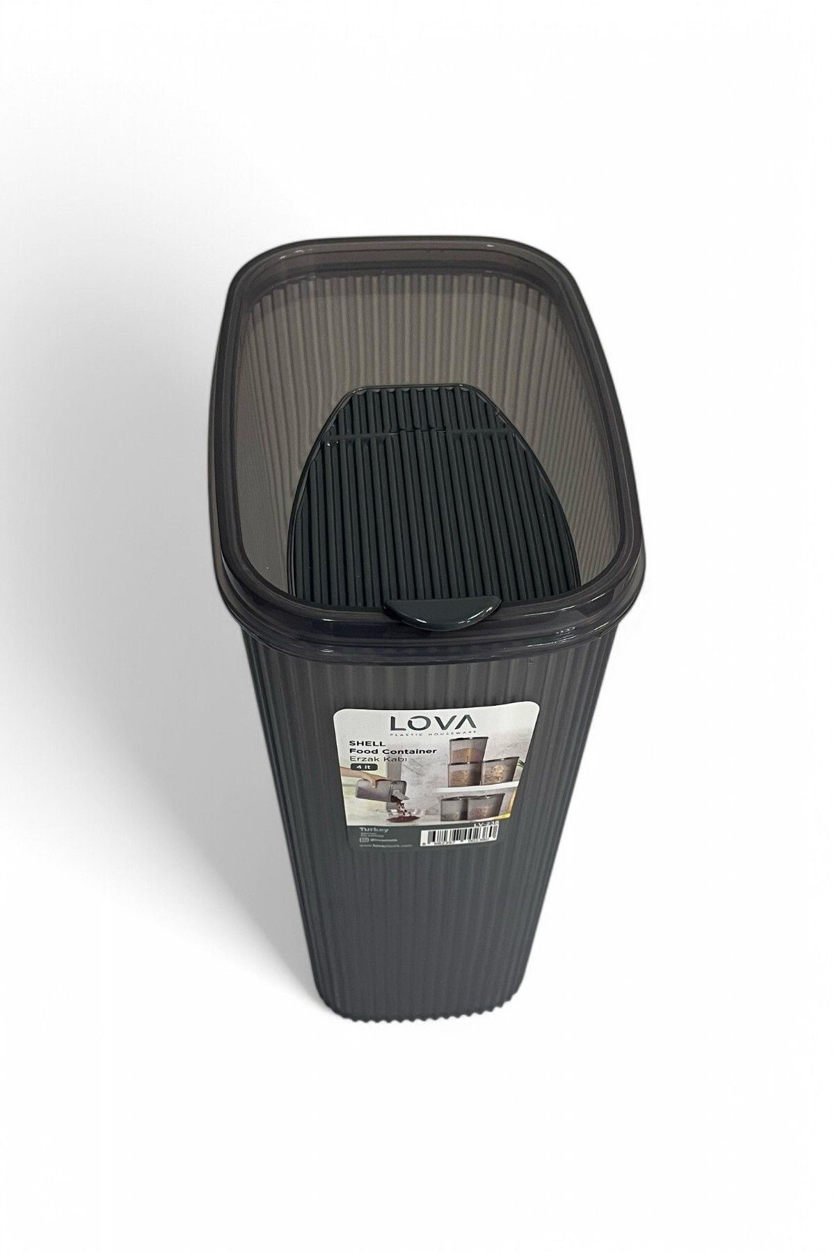 Hesaplı Kasa-Food Container 4 Lt - Anthracite, Large Size Storage Container 8