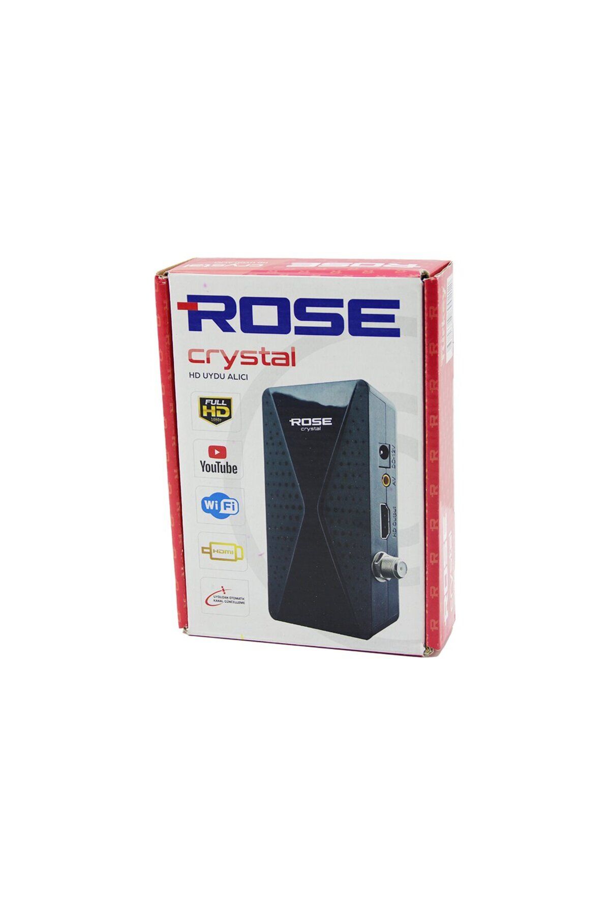 E BULURUM ROSE CRYSTAL FULL HD UYDU ALICISI  1080P - HDMI - WİFİ - AV - YOUTUBE (5067)