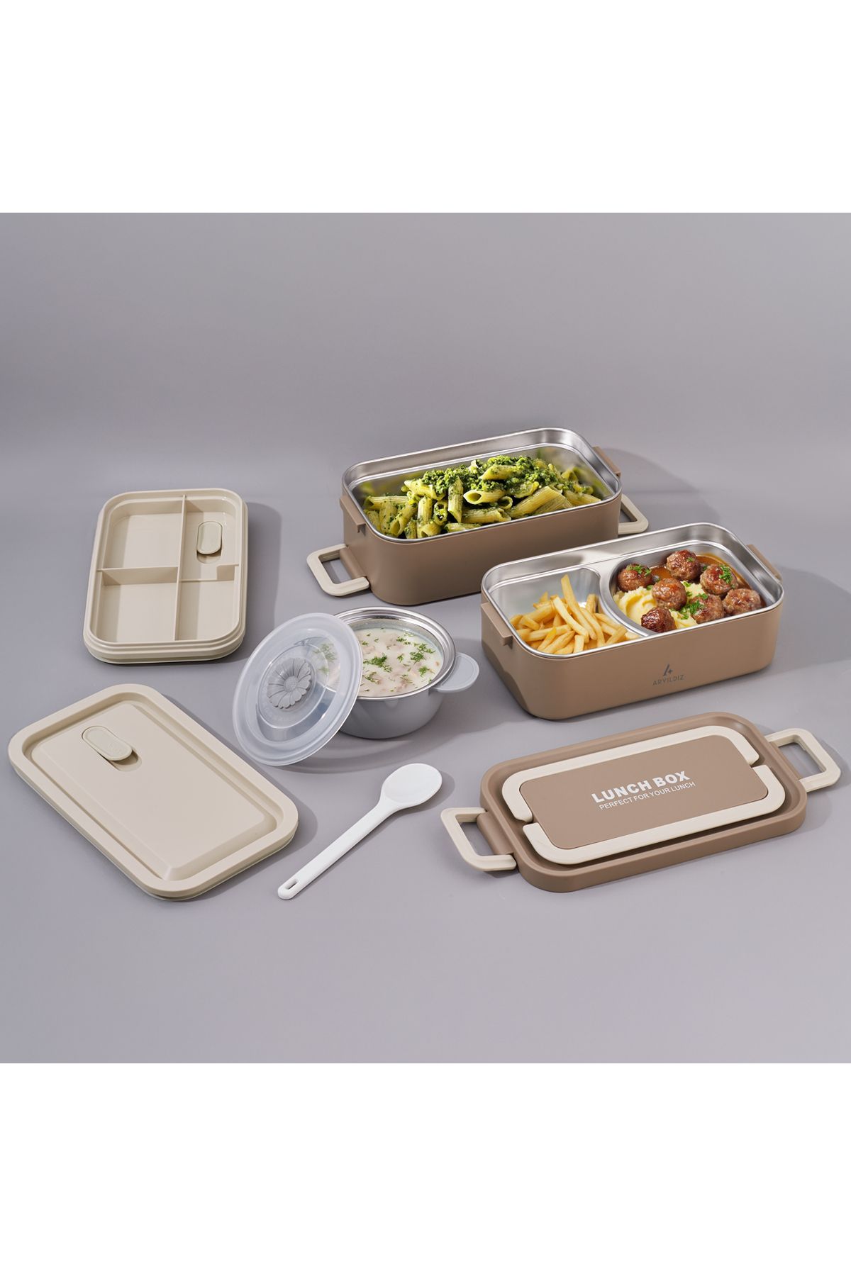 Aryıldız-Bento Lunch Box Khaki 2000 ml 1