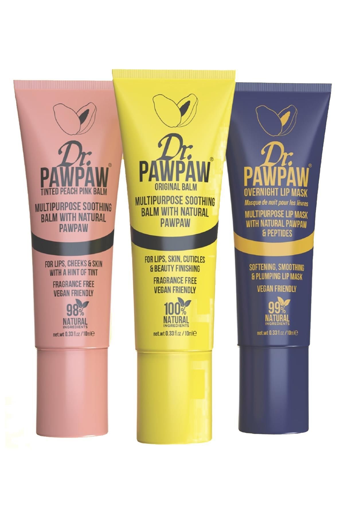 Dr.Pawpaw Mini Luxe Collection Dudak Bakım Paketi 3 Adet