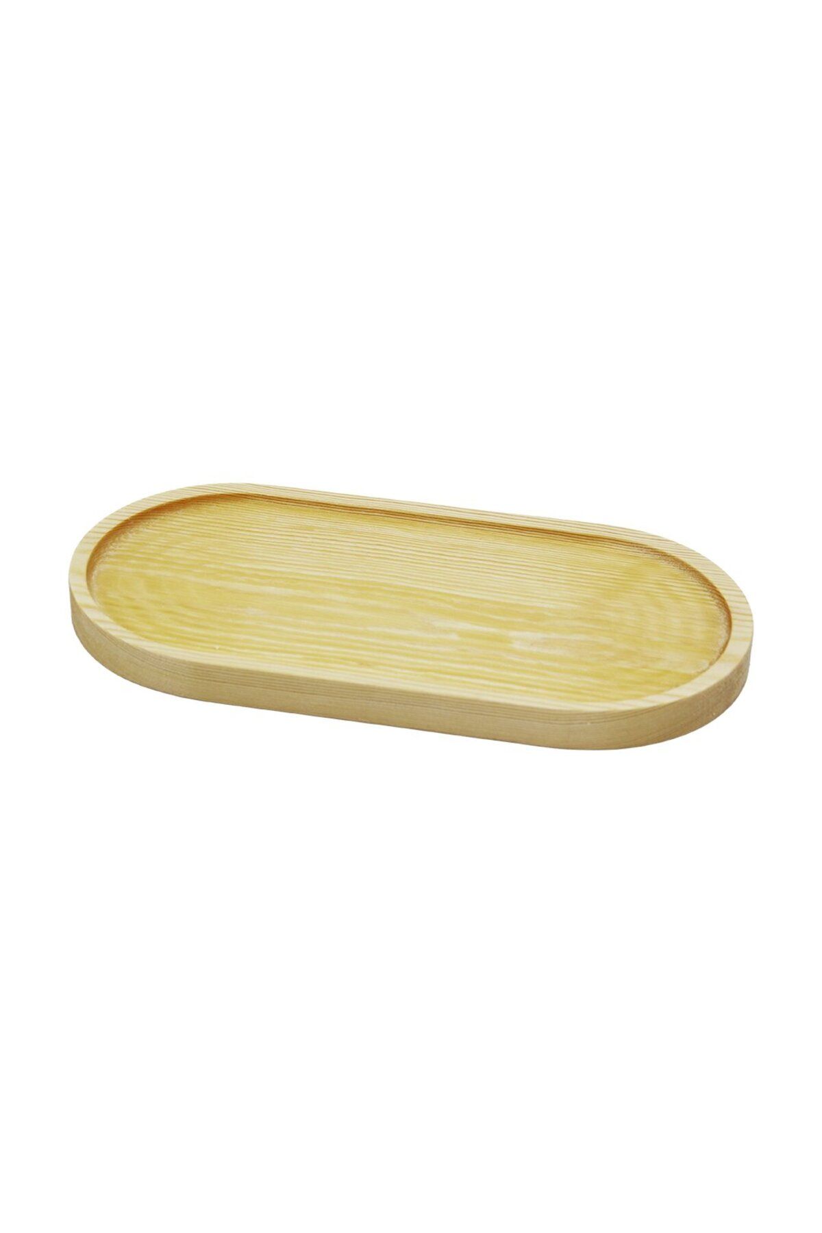 Ethab Ticaret OVAL AÇIK RENK=SADE AHŞAP YAĞDANLIK ALTLIK 25X12.5CM (4457)