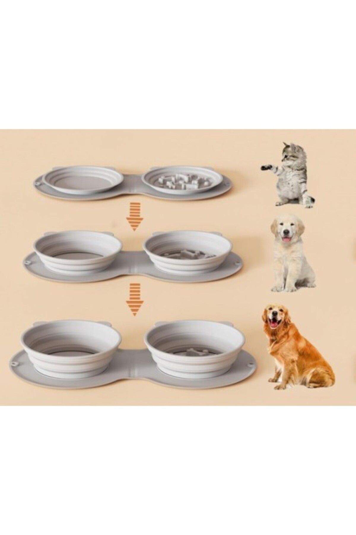 PEGY-Mikopet Foldable Double Food and Water Bowl 3