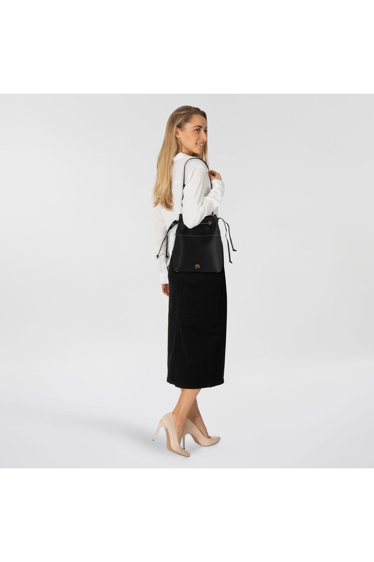 PİNKO-Secchiello Schultertasche Leder 25 cm 6