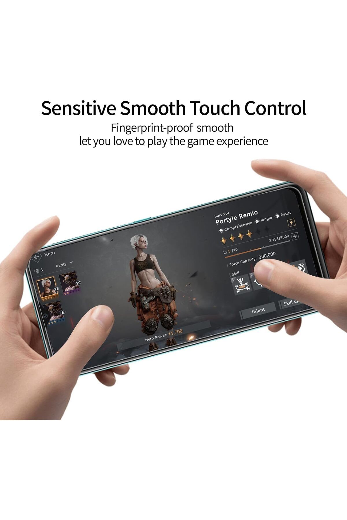 erorex-1+2 قطعة غطاء حماية وواقي شاشة متوافق مع هاتف Infinix Smart 8 مصنوع من الزجاج المقوى الناعم 8