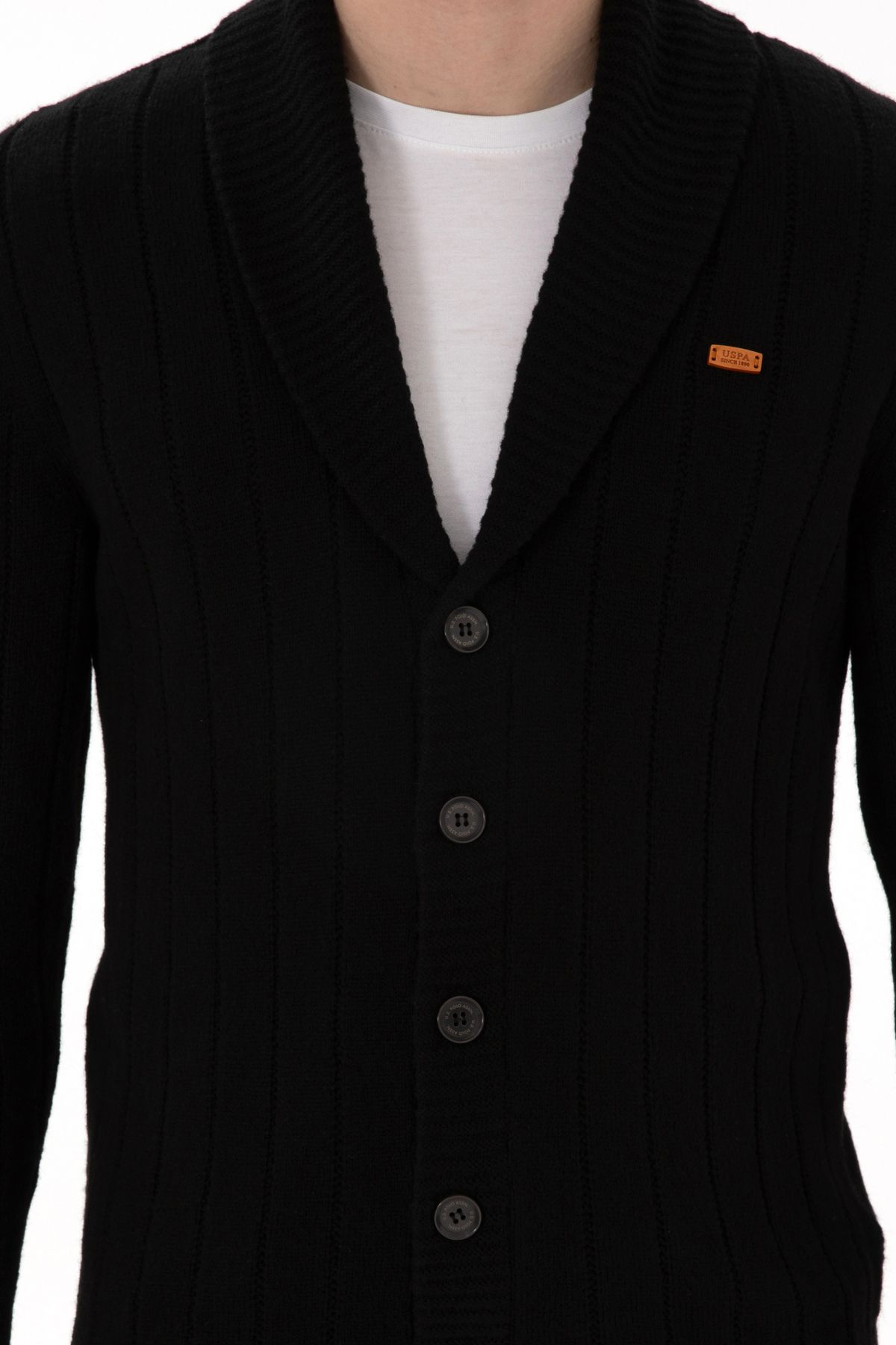 U.S. Polo Assn.-Men's Black Knitwear Cardigan 50297061 -Vr046 6