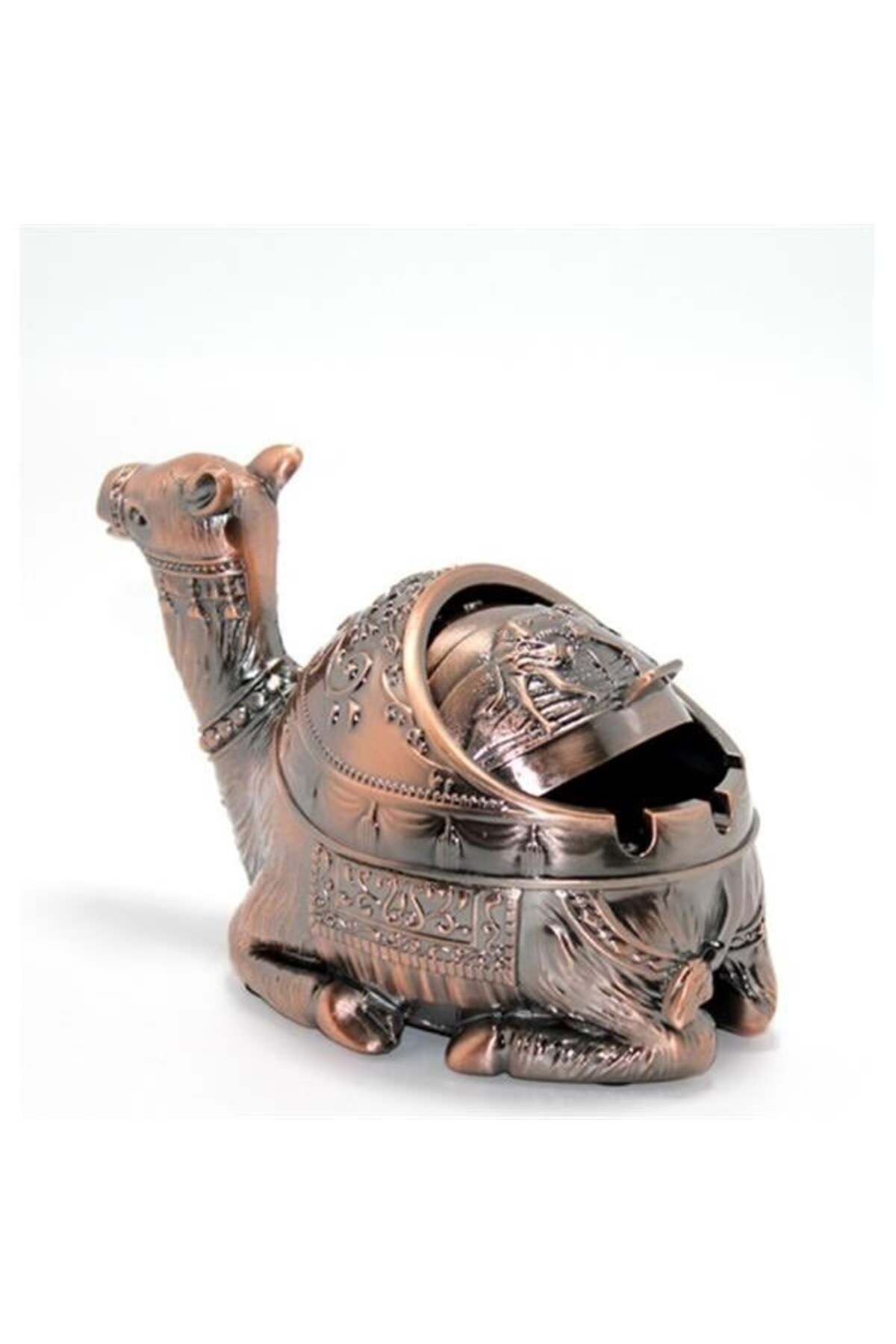 Mu Art Ahşap Metal Deve Figürlü Küllük