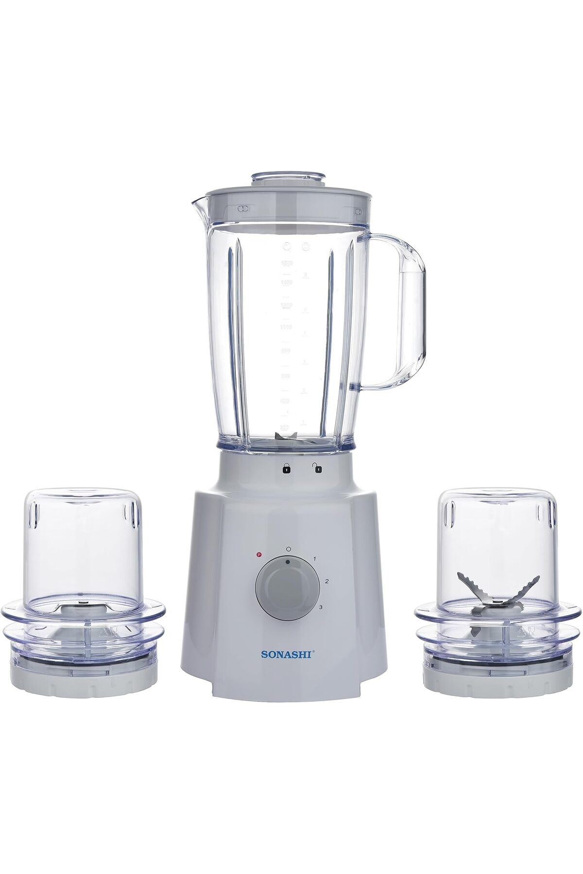 sonashi-3in1 Blender 1.6L, Grinding Jars, Smoothie, Juice, Spice Grinder, 650W, White SB-133N 2