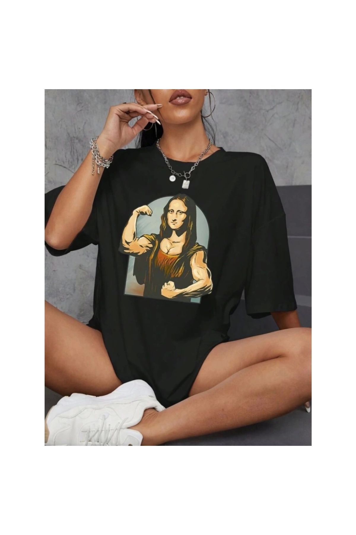 Narnuga Baskılı Oversize Tshirt