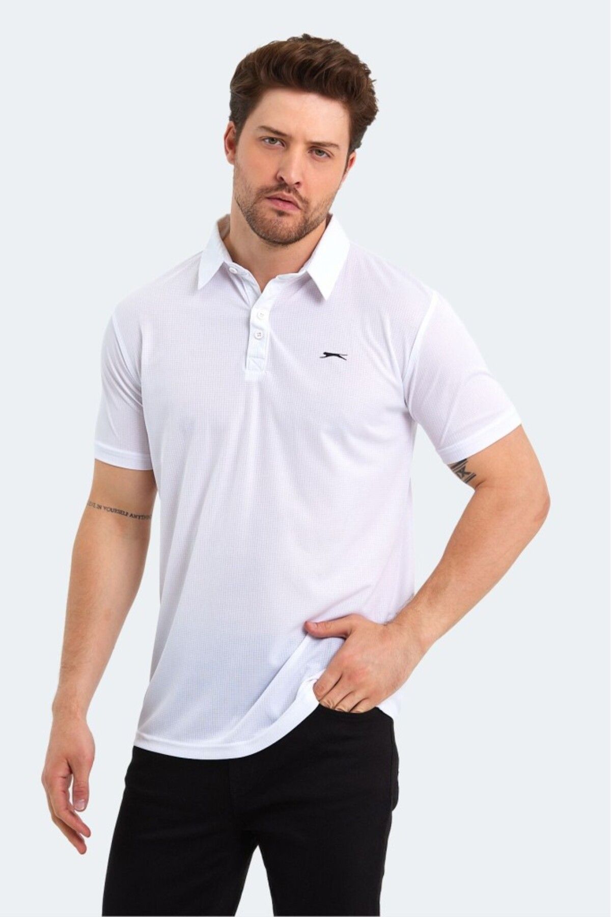 تی شرت یقه پولو سفید مردانه 000 اورجینال Slazenger