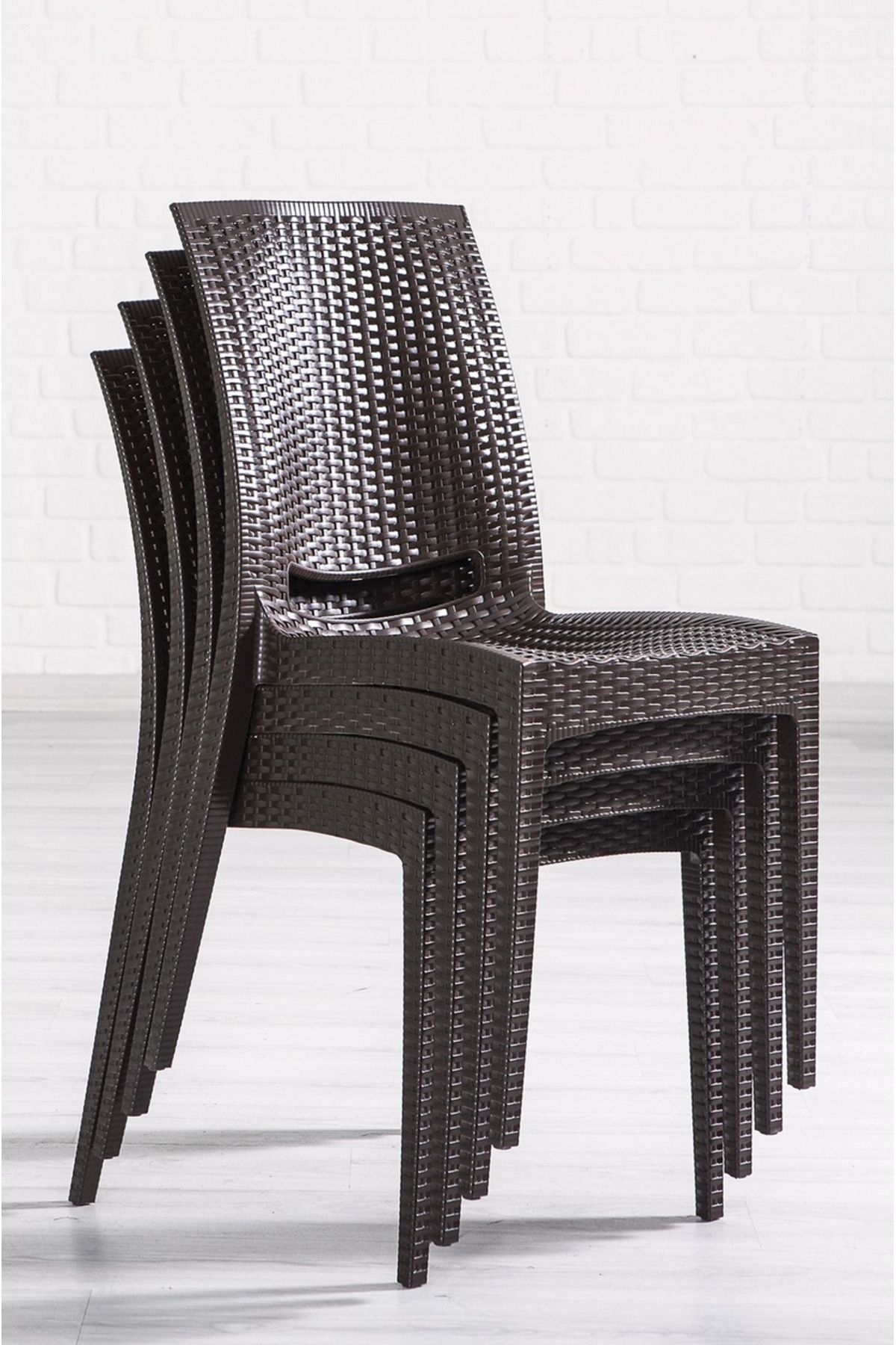 Modalife 4 Adet Bahçe Rattan Sandalye, Bahçe&Balkon&Havuz Kenarı Rattan Örme Dış Mekan Koltuğu