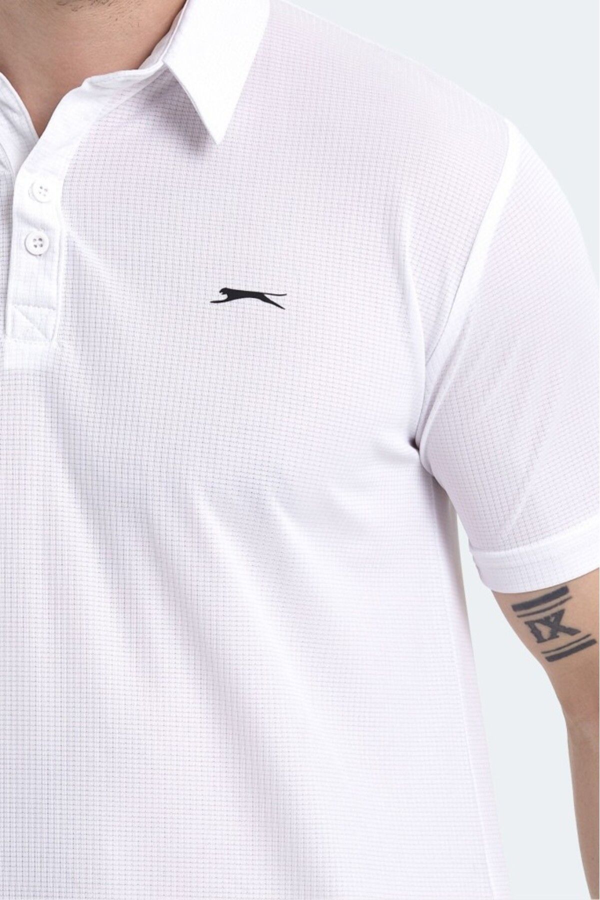 تی شرت یقه پولو سفید مردانه 000 اورجینال Slazenger