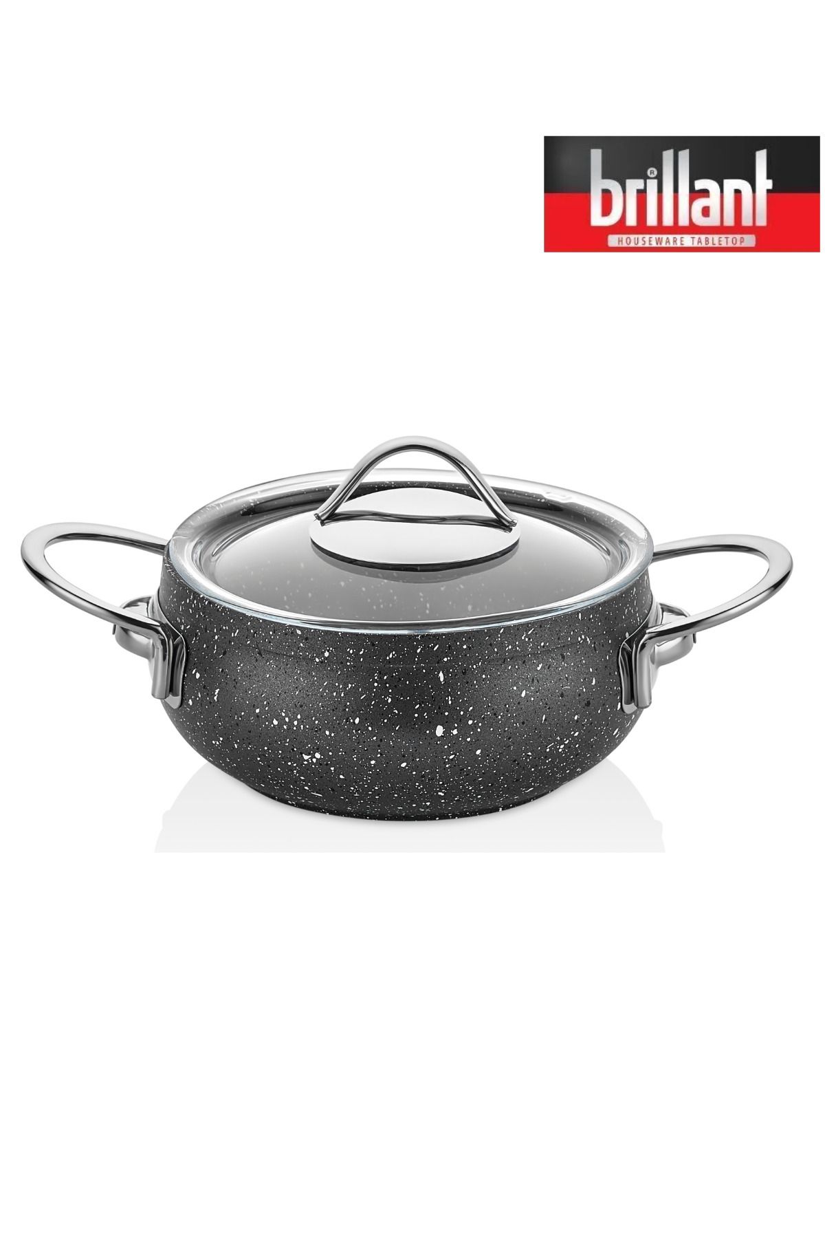 Brillant-Luxury 6 Piece Granite Pot Casserole Set 16/18/20 cm Fireproof Non-Stick Casserole Pot Set Tora Anthracite 2