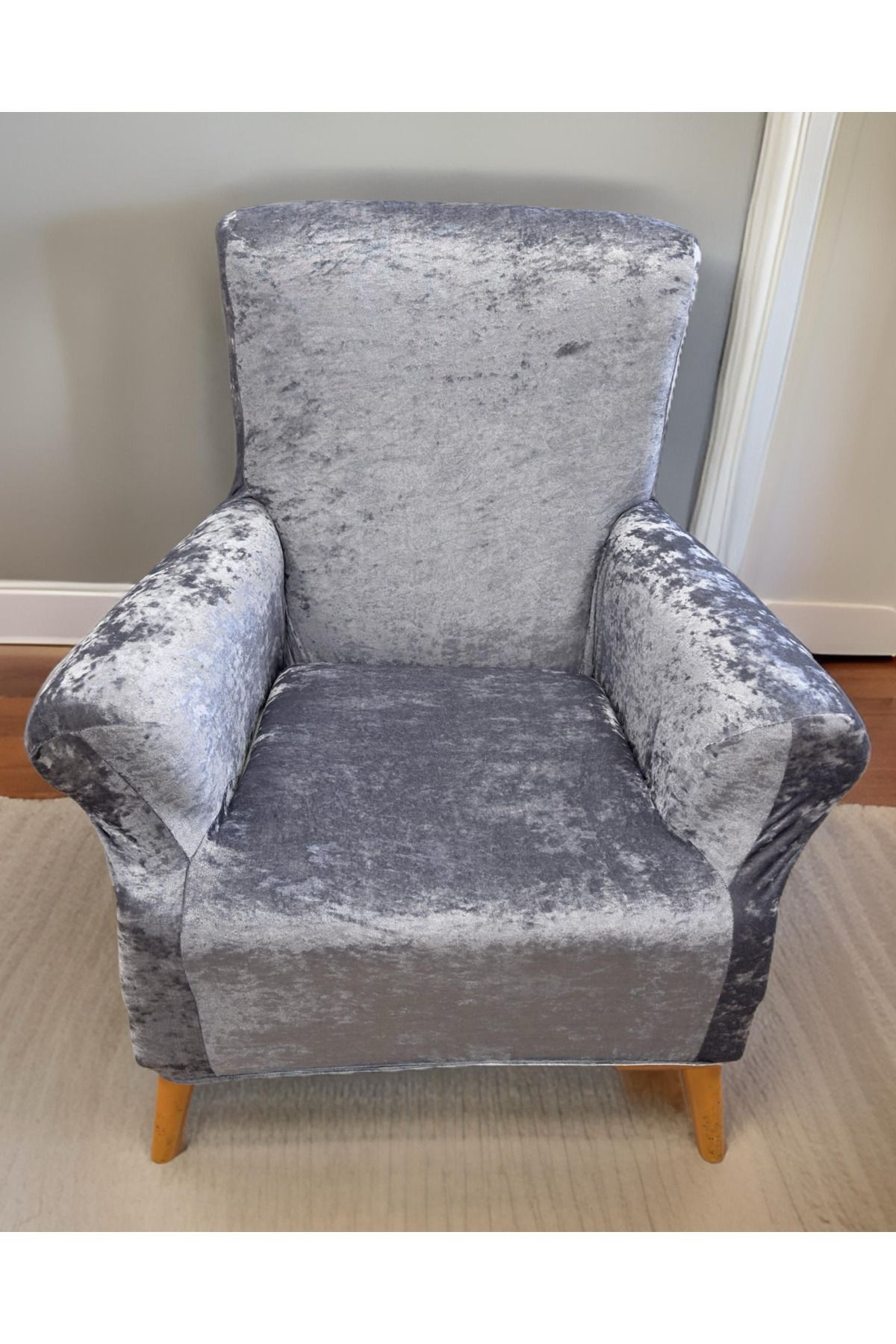 uzhanem-Armchair Seat Cover Lycra Fabric, Square Pattern, Single Sofa Cover 3