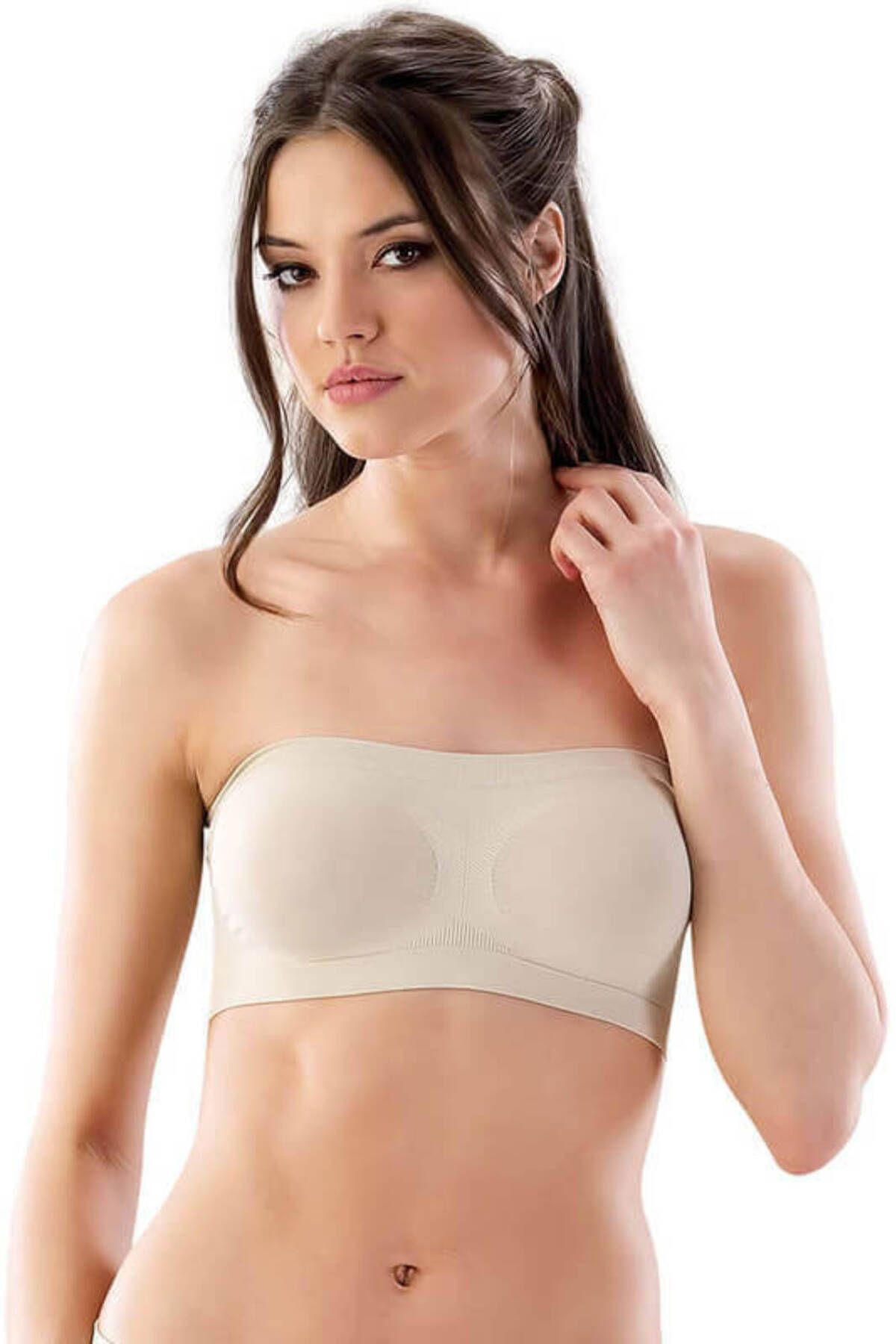 SheyMa Giyim SheyMa stl Dikişsiz Straplez Büstiyer 4002