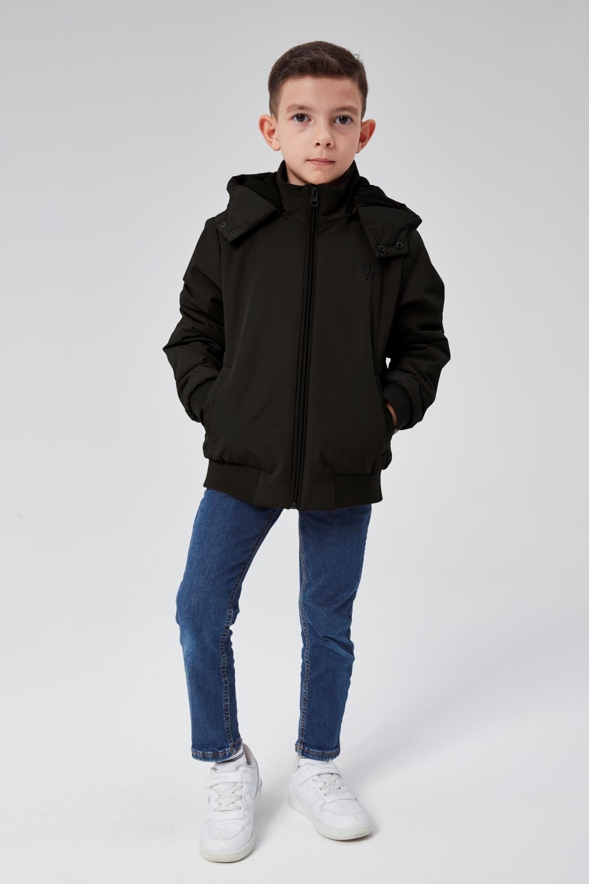 Benittokids Jachetă Sezonieră Cu Glugă Pentru Băiat 51313 Masculin - 14 years