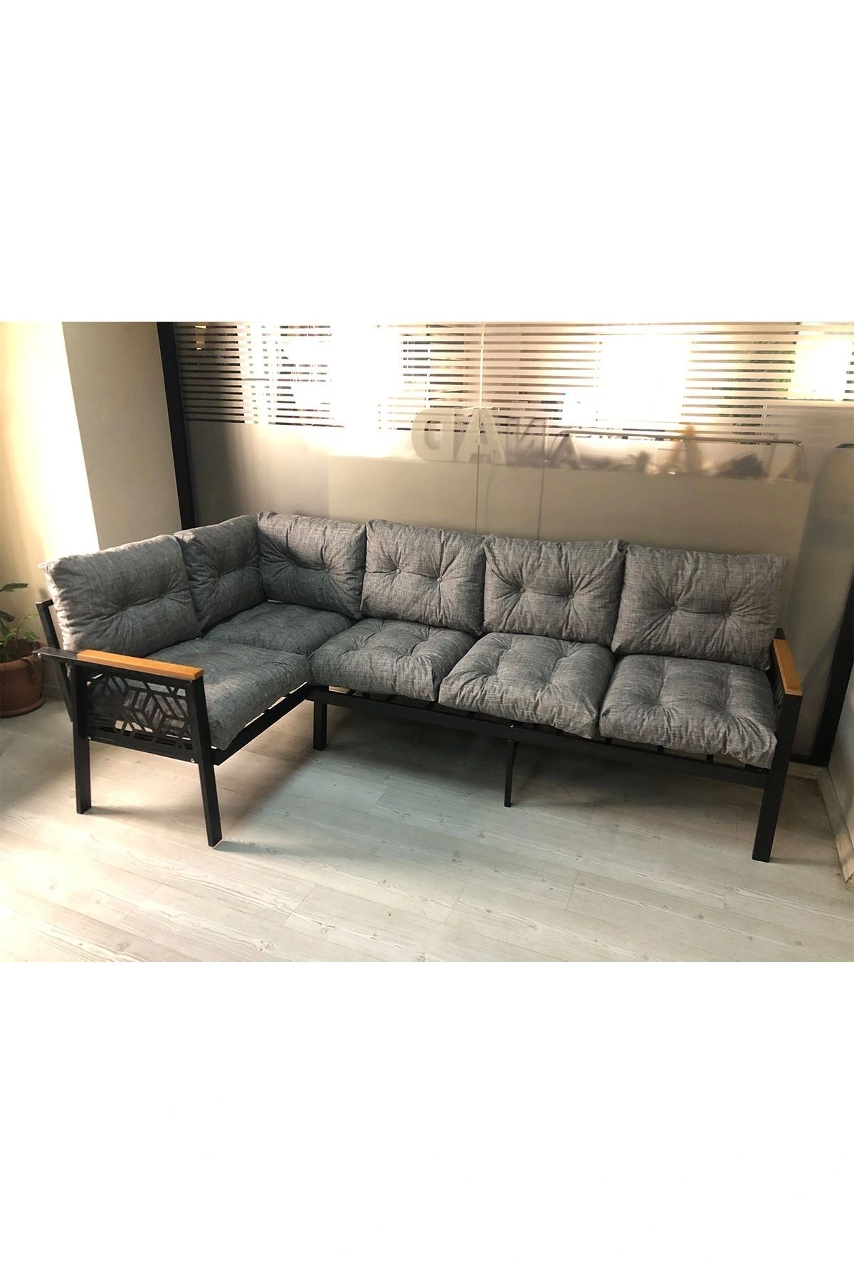 adımshops Miami melisa 3+2 Köşe Yön değiştirilebilir Koltuk Takımı Balkon-bahçe-kafe-çay Seti