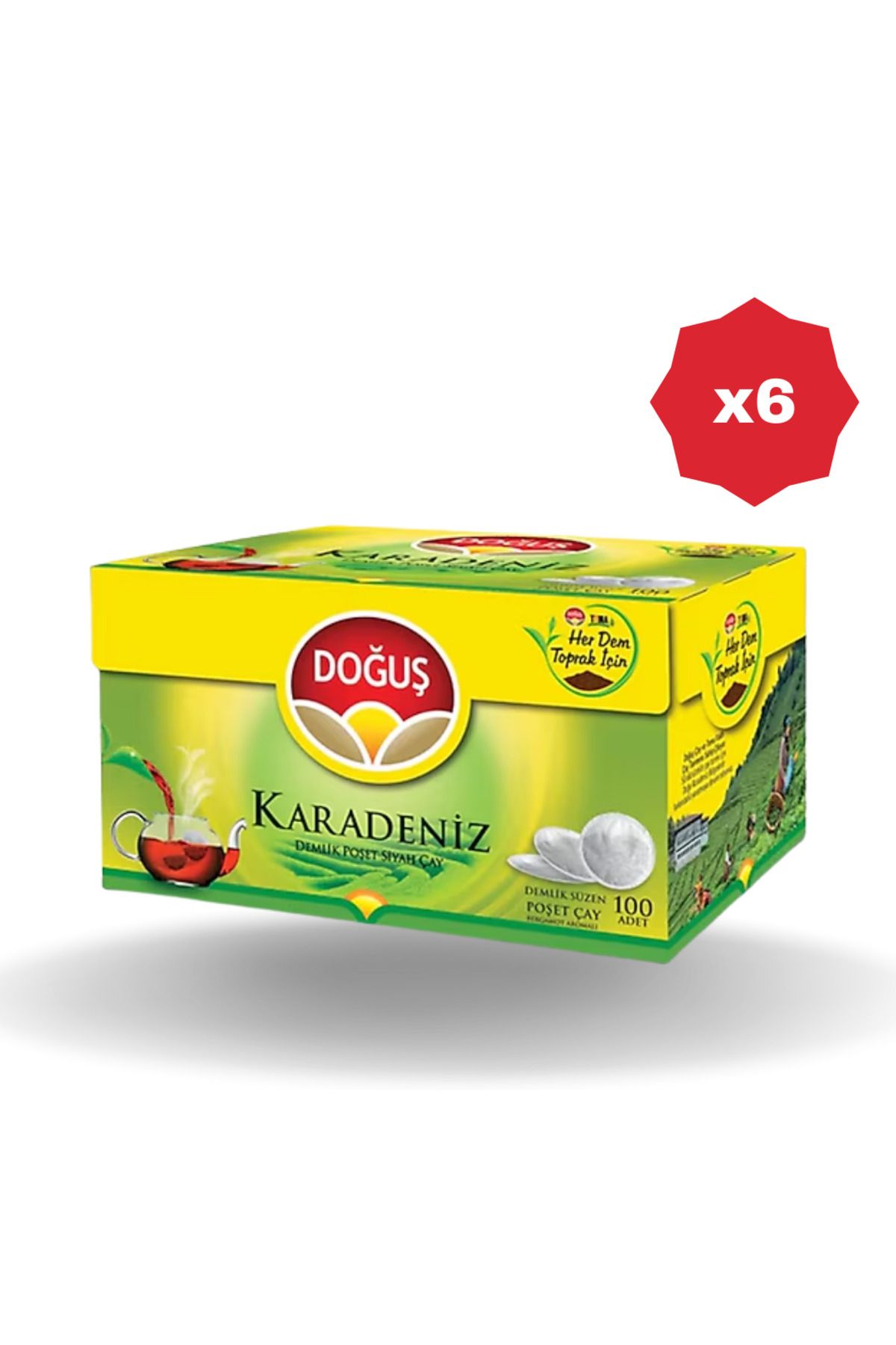Doğuş DOĞUŞ KARADENİZ DEMLİK POŞET ÇAY 100'LÜ - (6 ADET)