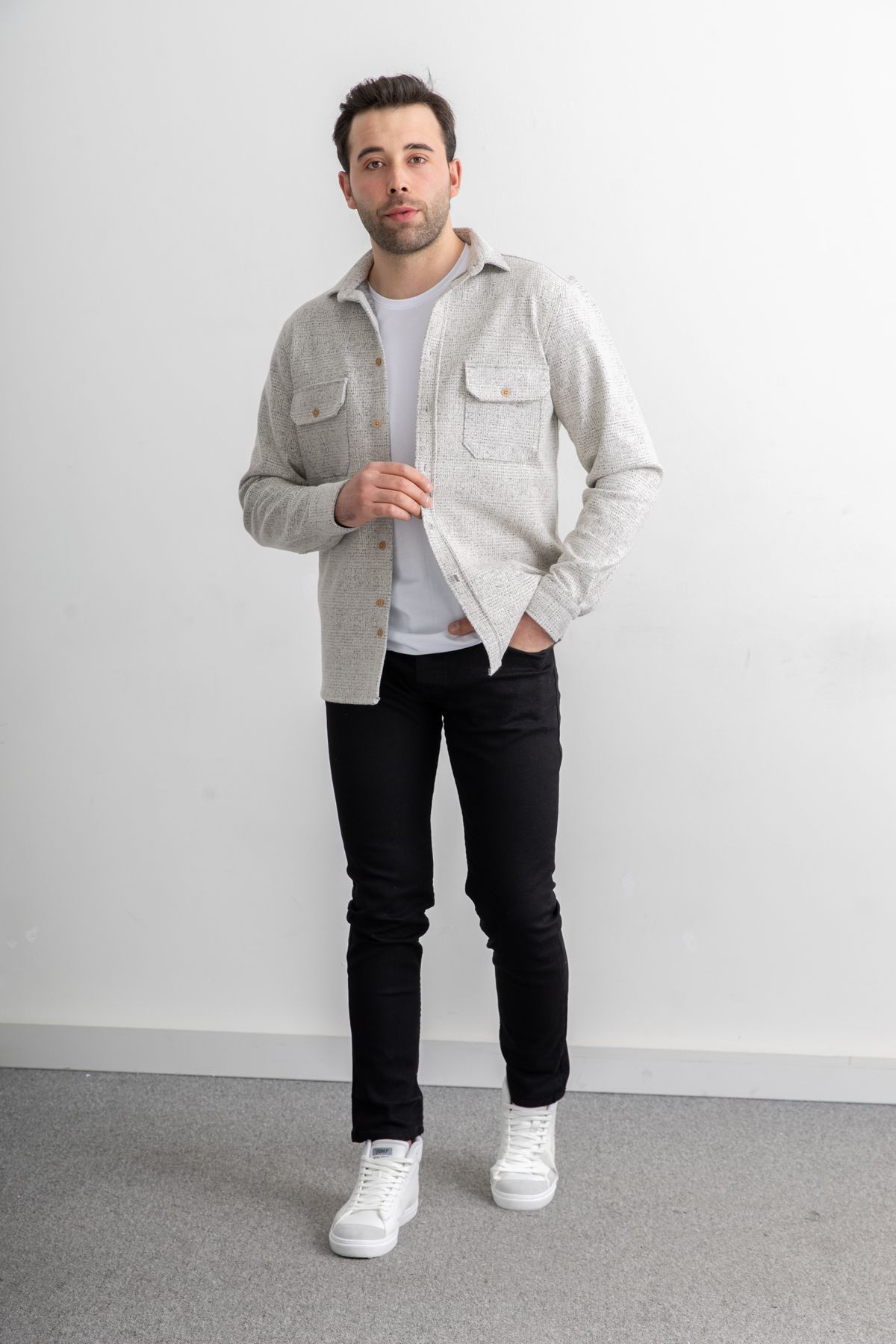 Yüksel Ergül-Men's Double Pocket Flap Shirt 1