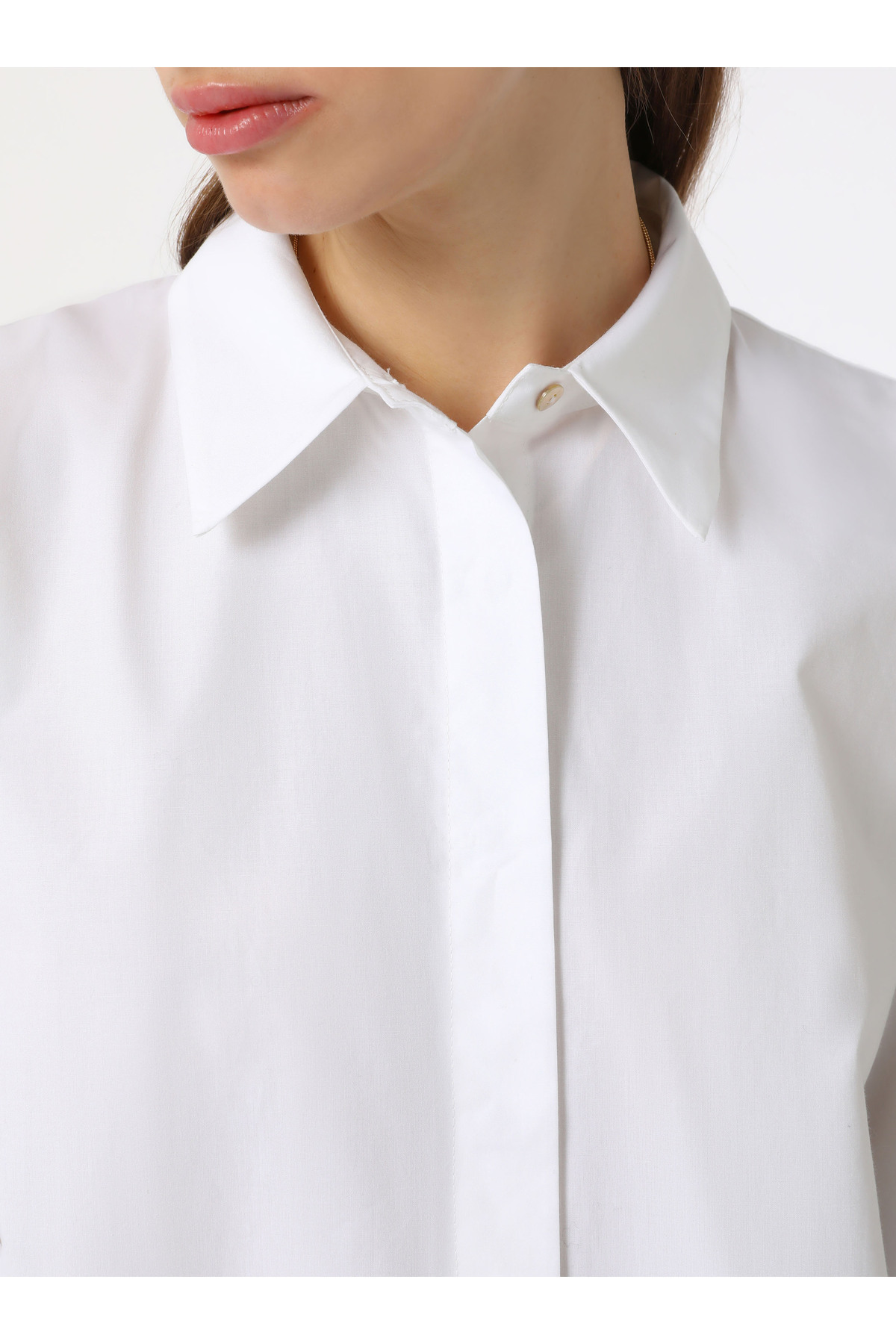 Benin-Wide Cuff Poplin Shirt - White - Benin 7