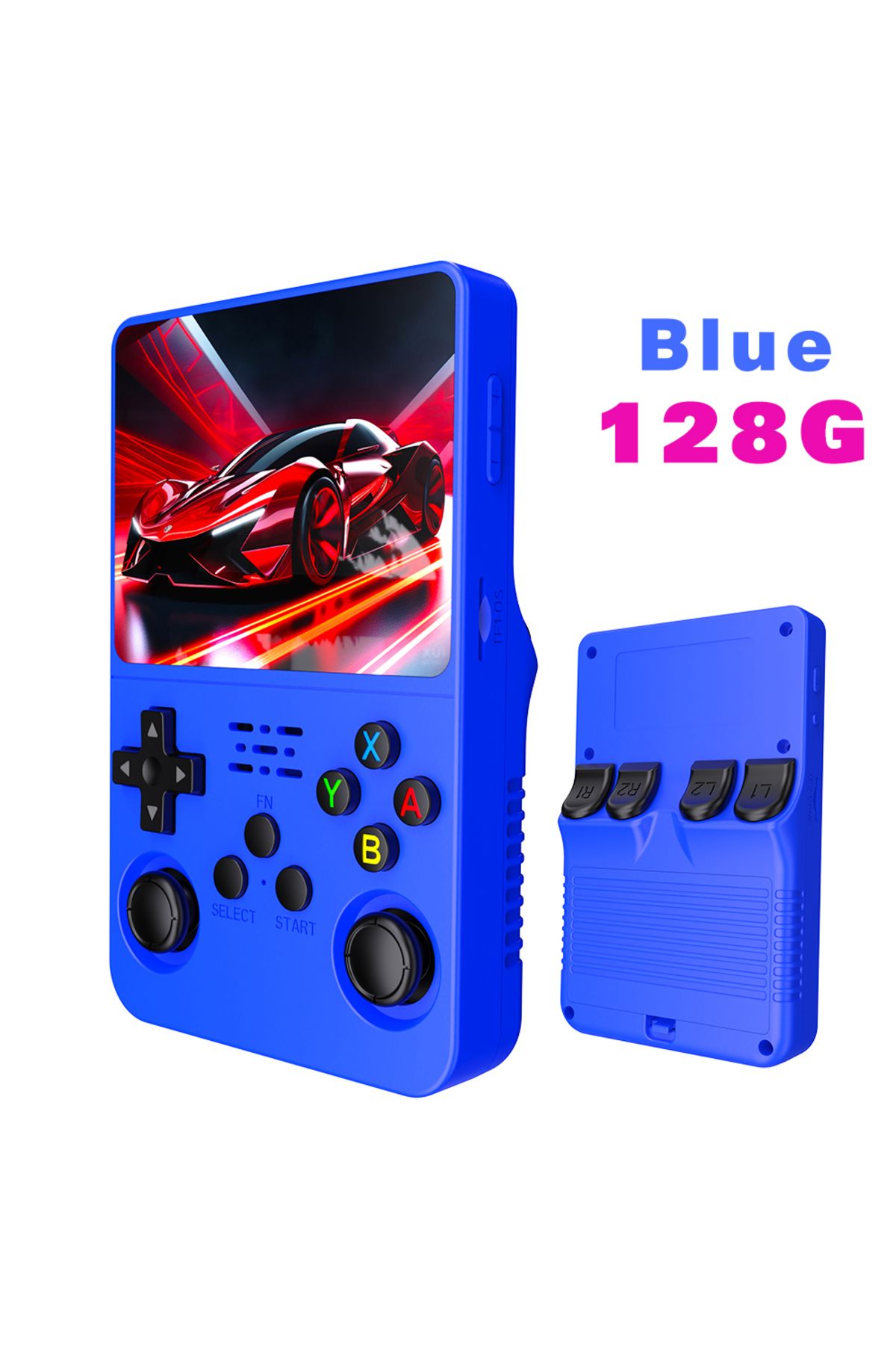 Choice-Dark Blue 128G NEW Green R36S Retro Handheld Game Console Linux System 3.5 Inch IPS Screen Portable 1