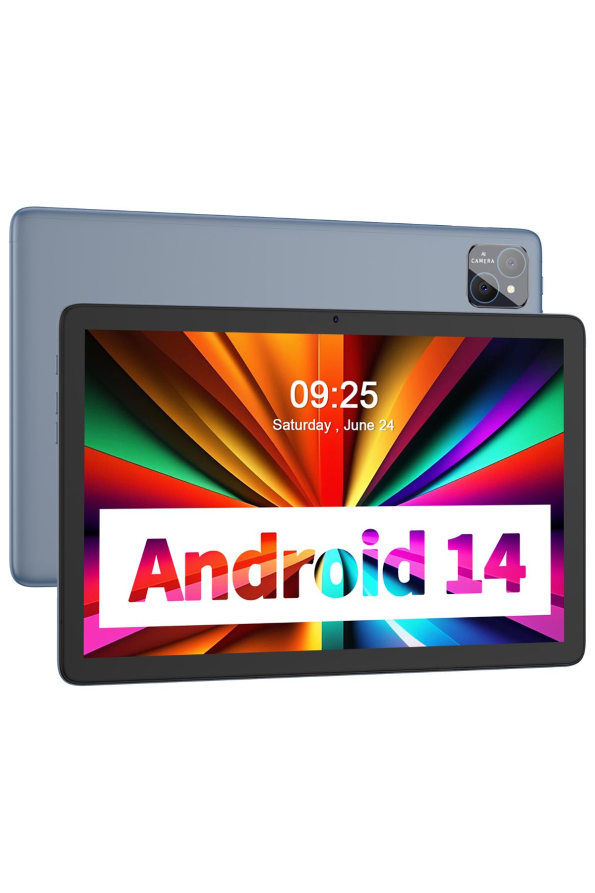 Choice-Grey PRITOM TAB11 Android 14 Tablet, 10 Inch, Octa-Core, 5G WiFi6, 128GB, 8000mAh, HD IPS Display, D 1