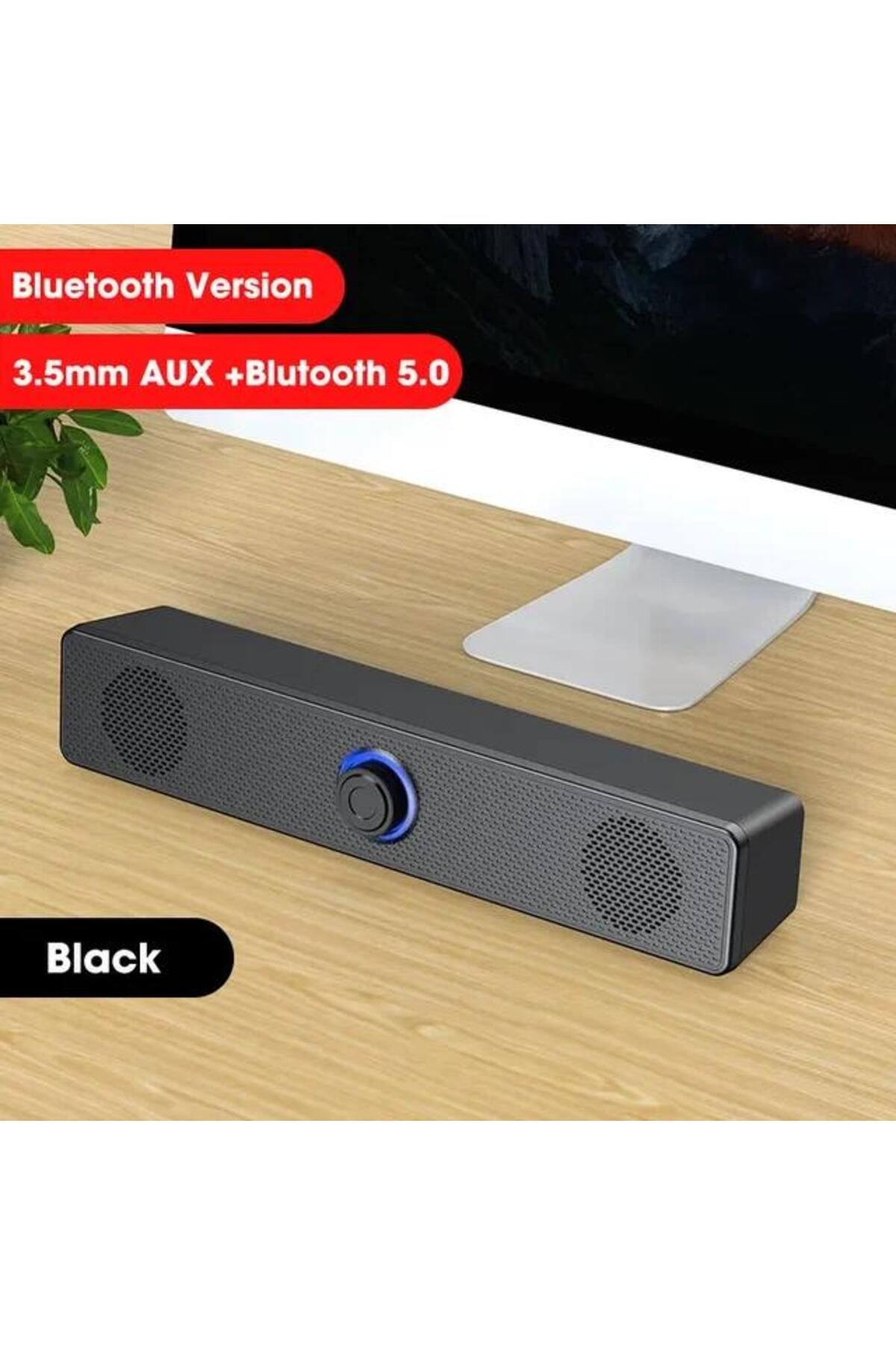 Choice-Speaker Black PC Soundbar Wired and Wireless Bluetooth Speaker USB Powered Soundbar for TV Pc Laptop 1