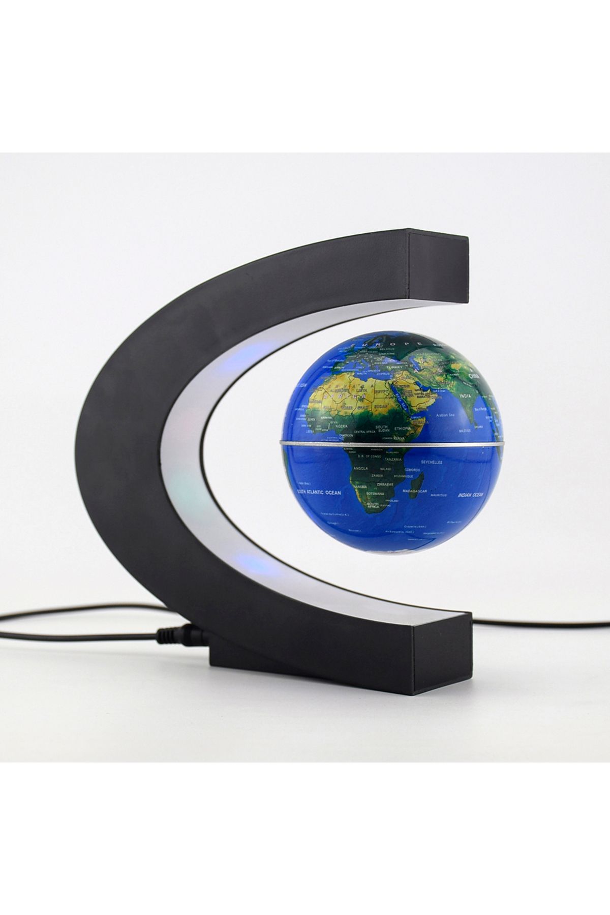 Choice-Blue Ball EU plug Magnetic Floating Levitation Globe LED World Map Electronic Antigravity Lamp Novel 1