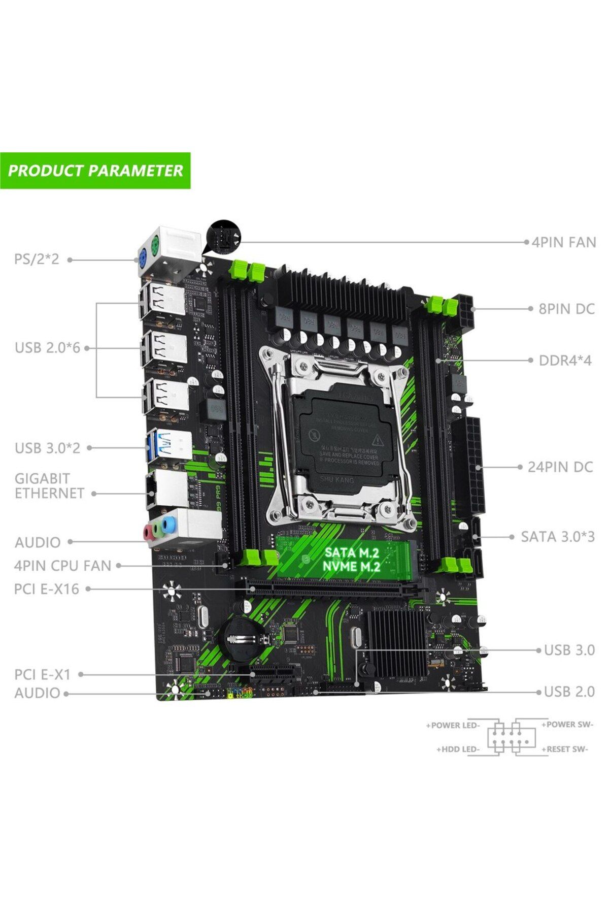 Choice-لوحة أم ZB-GB-X99 PR9 MACHINIST X99 X99 PR9 تدعم LGA 2011-3 Intel Xeon E5 V3&V4 CPU DDR4 RAM 5