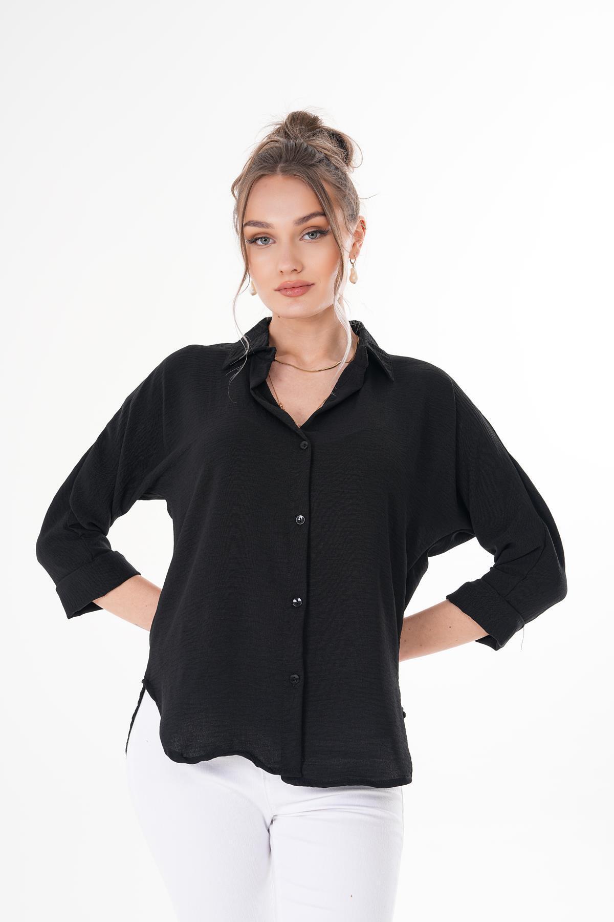 ŞİMAL-Women's Elbow Sleeve Ayrobin Shirt 250191   - 4