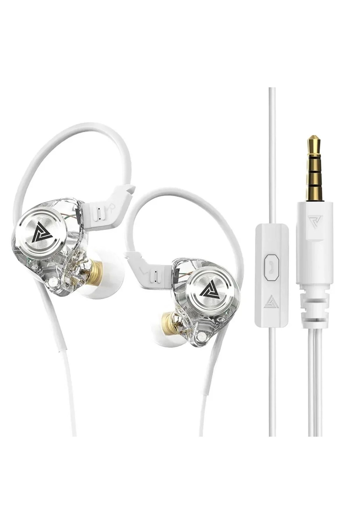 Choice-White QKZ AK3 FiLe Wired Earphone with Microphone HiFi Music Monitor Bass Headphones Noise Cancellin 1