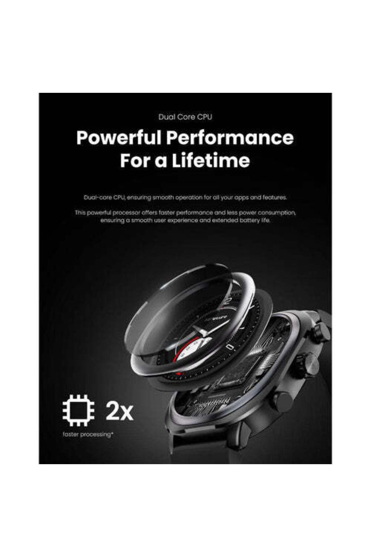 HiFuture-AIX Lite Dual Core Smartwatch with Extra Belt, 1.43" AMOLED Display, Gorilla Glass, 1 ATM Waterproof 7