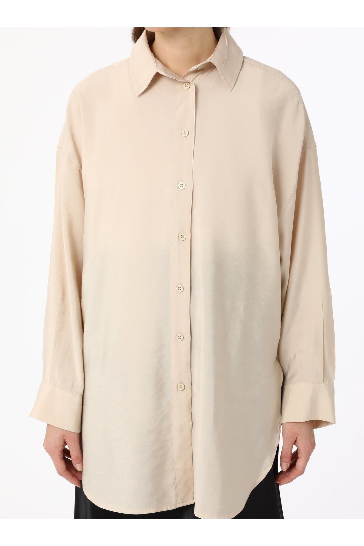 Refka-Modal Fabric Comfortable Fit Shirt - Cream - Refka 5