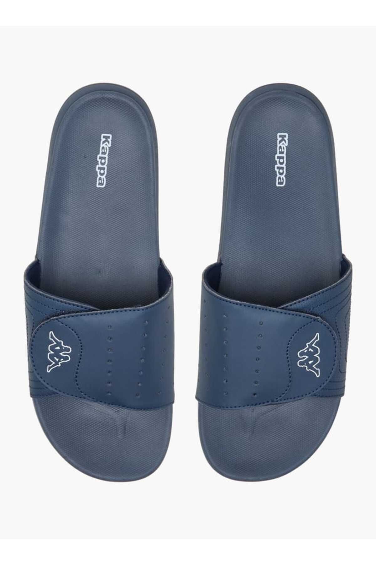 Kappa-Kappa Men's Logo Print Slides with Hook and Loop Closure 1