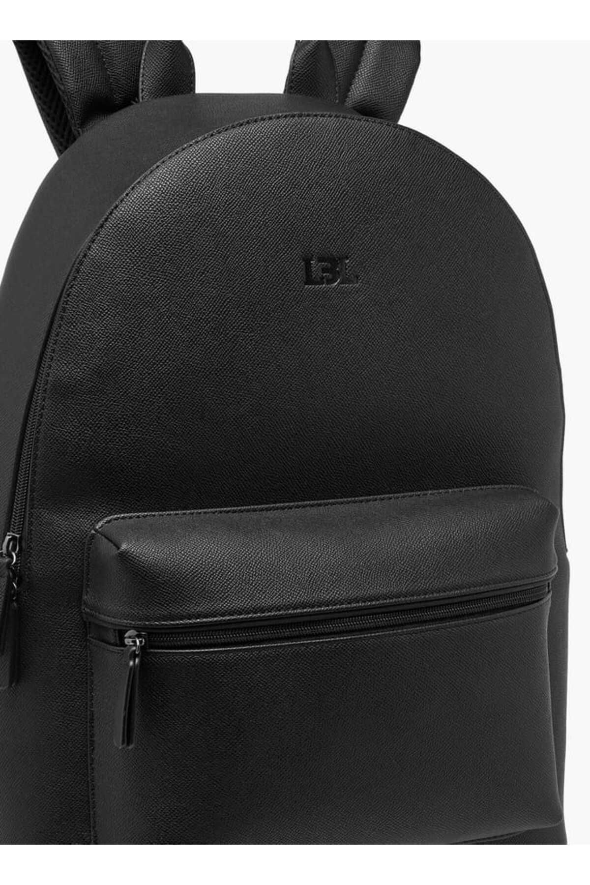 LBL by Shoexpress-LBL by Shoexpress Textured Backpack with Adjustable Straps and Zip Closure - 14x32x44 cm 5